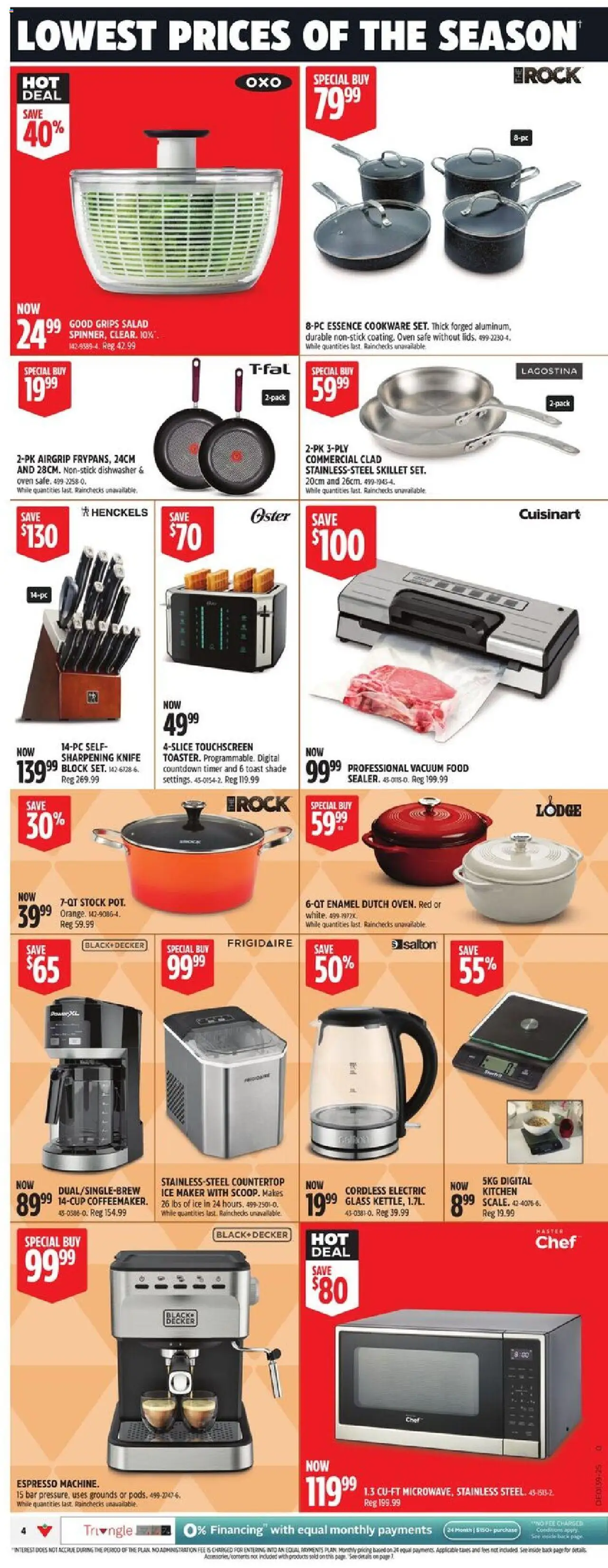 Canadian Tire flyer valid from 18.09.2025 | Page: 9 | Products: Salad, Oven, Dishwasher