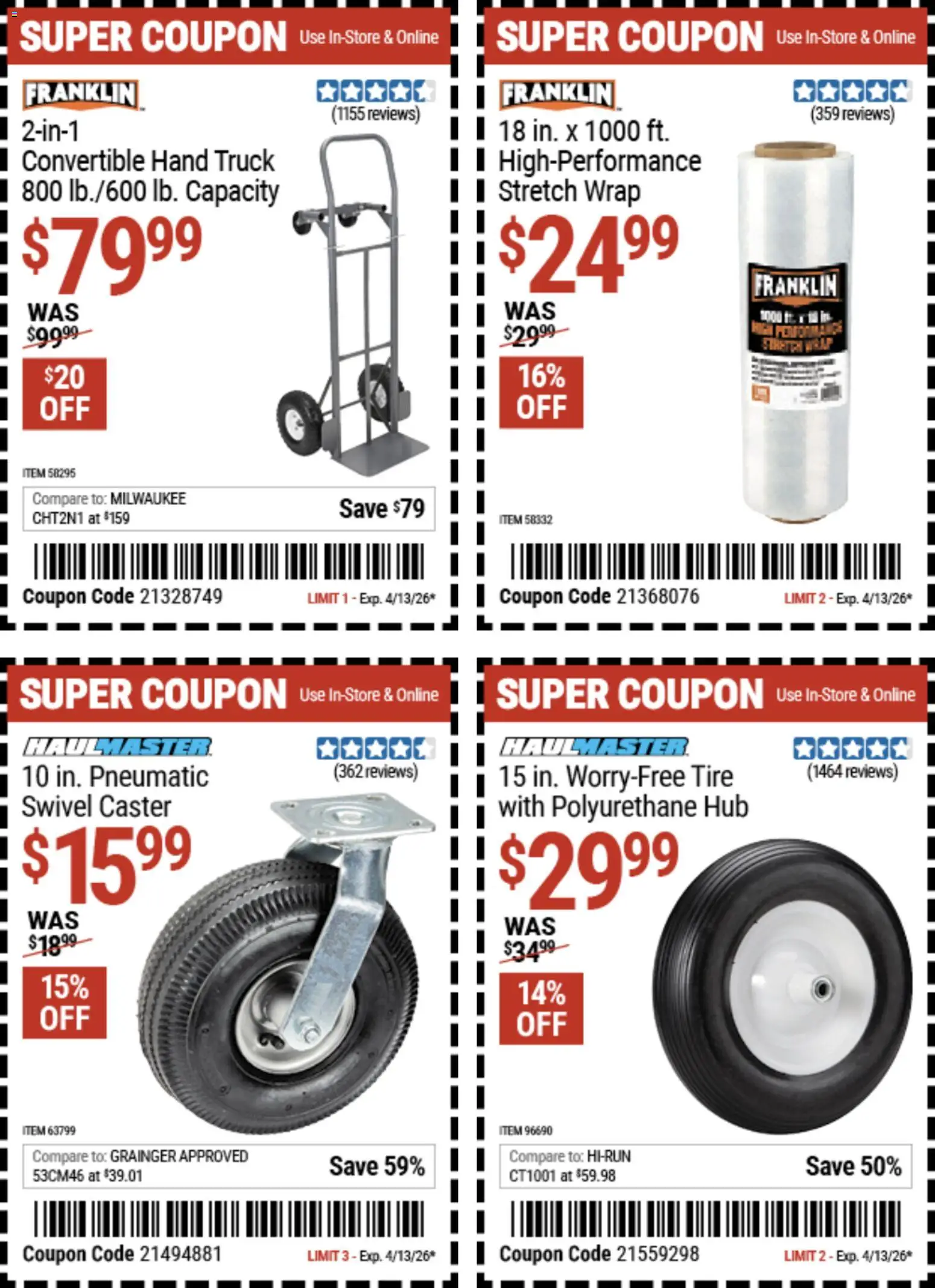 The new Harbor Freight flyer is now online. See all April offers on your mobile and save! | United States