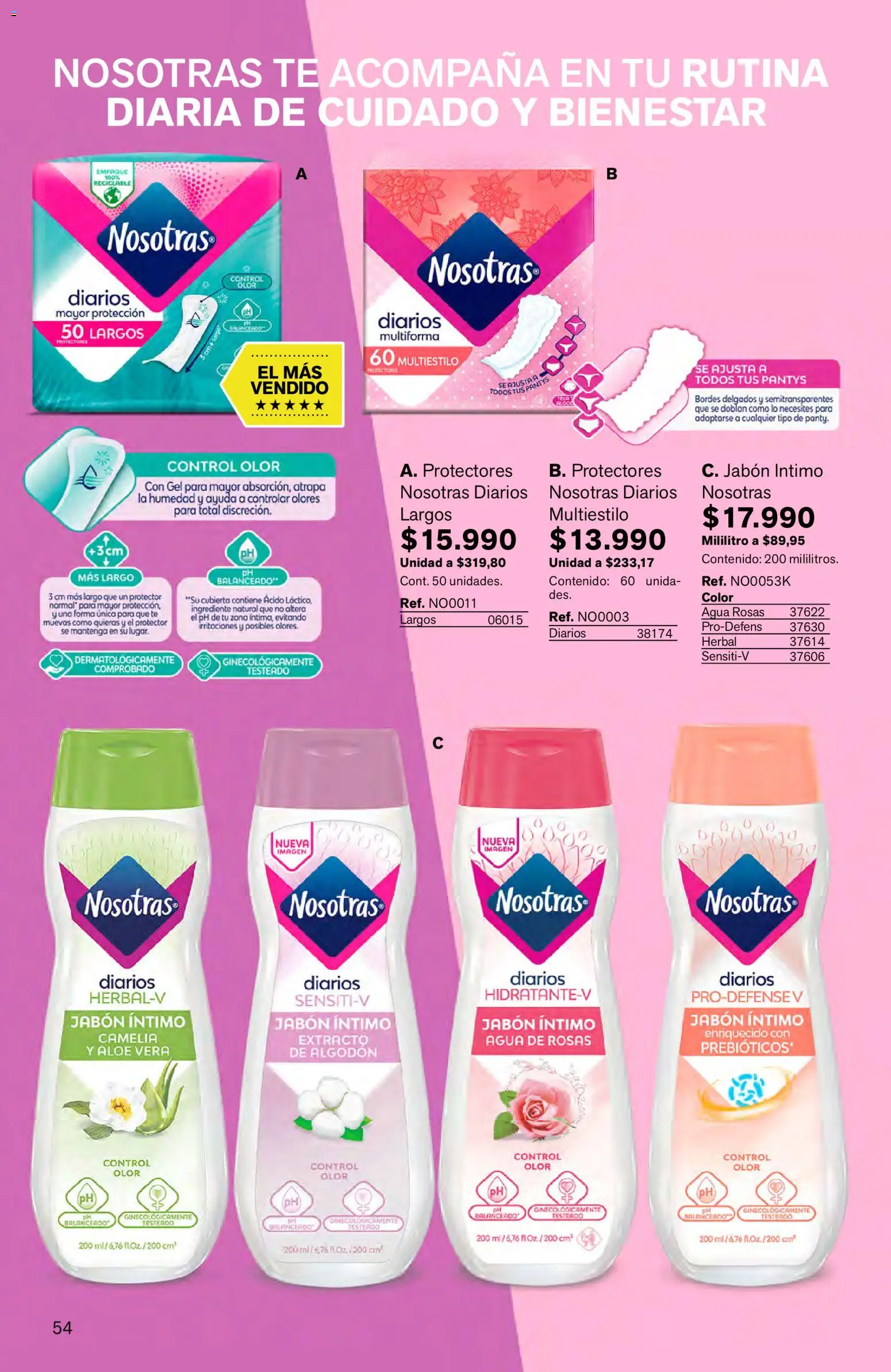 Leonisa revista - valida desde el 16.03.2026 | Página: 54 | Productos: Agua, Té, Algodón, Loción tonificante