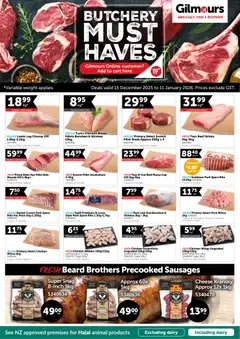 Gilmours  Butchery Must Haves preview  - valid from 15.12.2025
