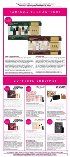 Preview of LIBRE Eau de Parfum Duo & Mini Lash Clash Mascara Gift Set, Yves Saint Laurent LIBRE Eau de Parfum Duo & Mini Lash Clash Mascara Gift Set, valued at $228, includes a LIBRE Eau de Parfum (50ml and 10ml) and a Mini Lash Clash Mascara. This exclusive brushed gold gift set is the perfect way to celebrate the holidays in couture style. Dazzle the night oway with the iconic LIBRE fragrance and voluminous lashes from shop Pharmaprix valid from 25.10.2025 | Page: 11