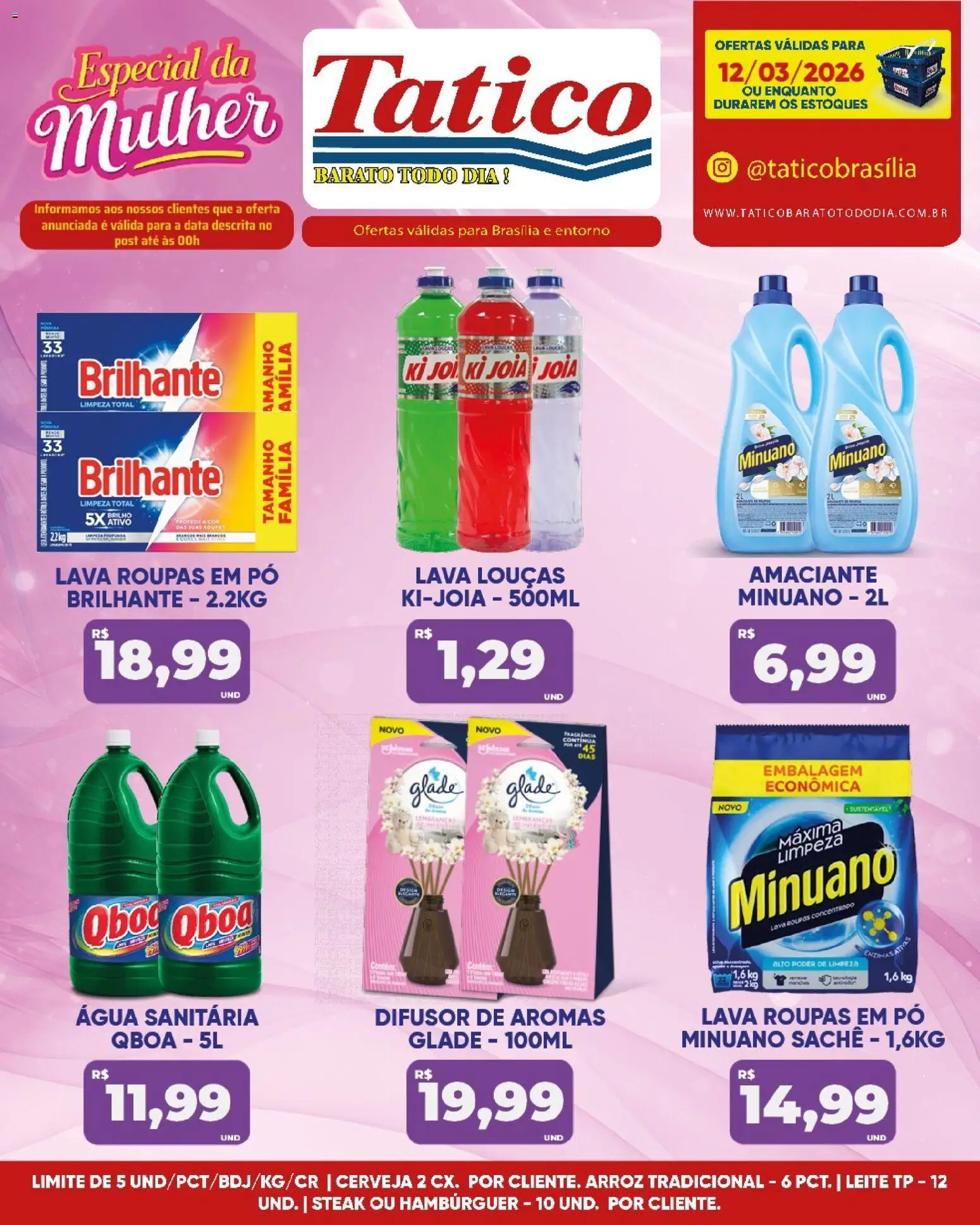 Tatico Folheto - válido de 12.03.2026 | Página: 15 | Produtos: Pó, Roupas, Hambúrguer, Água sanitária