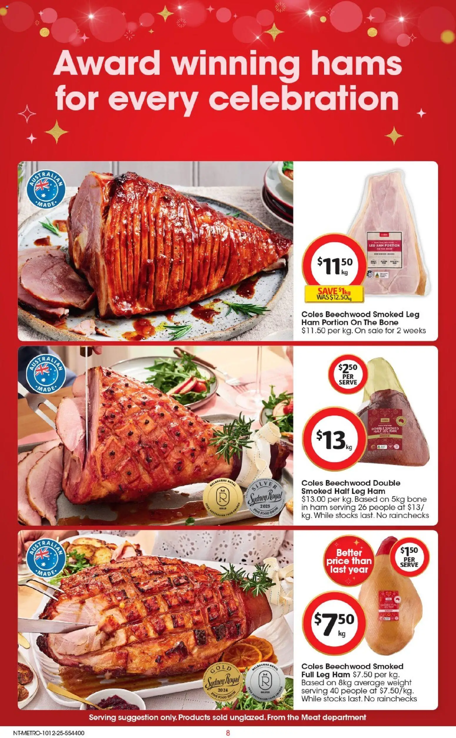 Coles catalogue - valid from 10.12.2025 | Page: 9 | Products: Ham, Meat, Weight