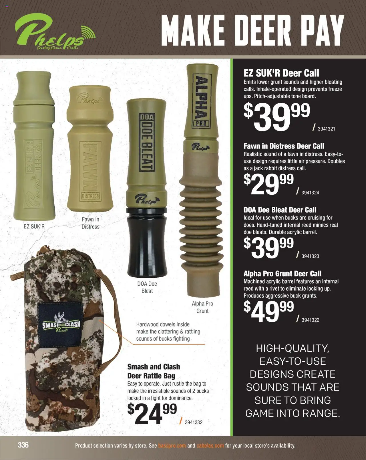 Cabela's Hunting Master 25 - valid from 11.08.2025 | Page: 336 | Products: Acrylic, Rivet, Game, Bag