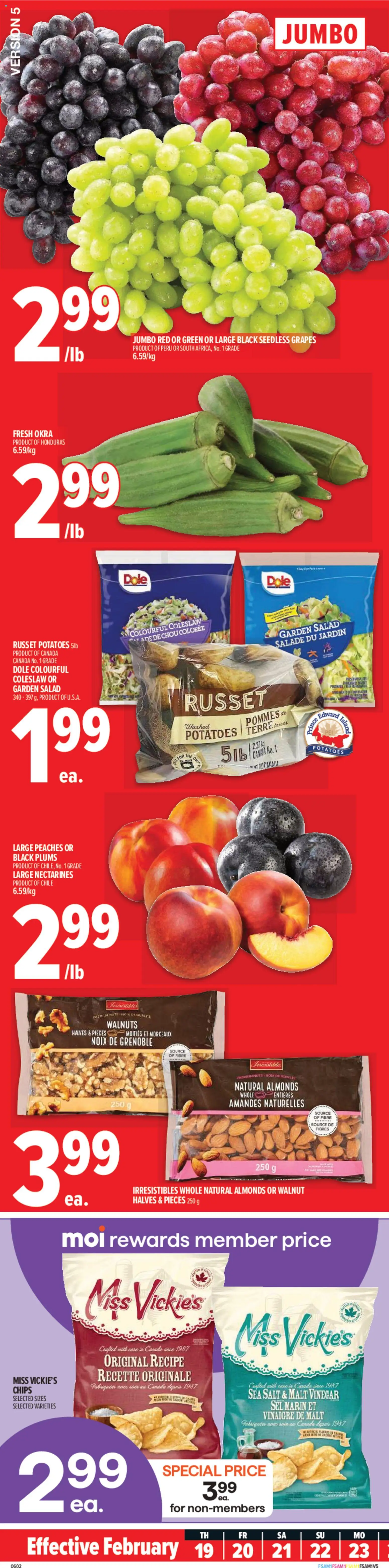 Metro flyer valid from 19.02.2026 | Page: 1 | Products: Chips, Nuts, Salad, Potatoes