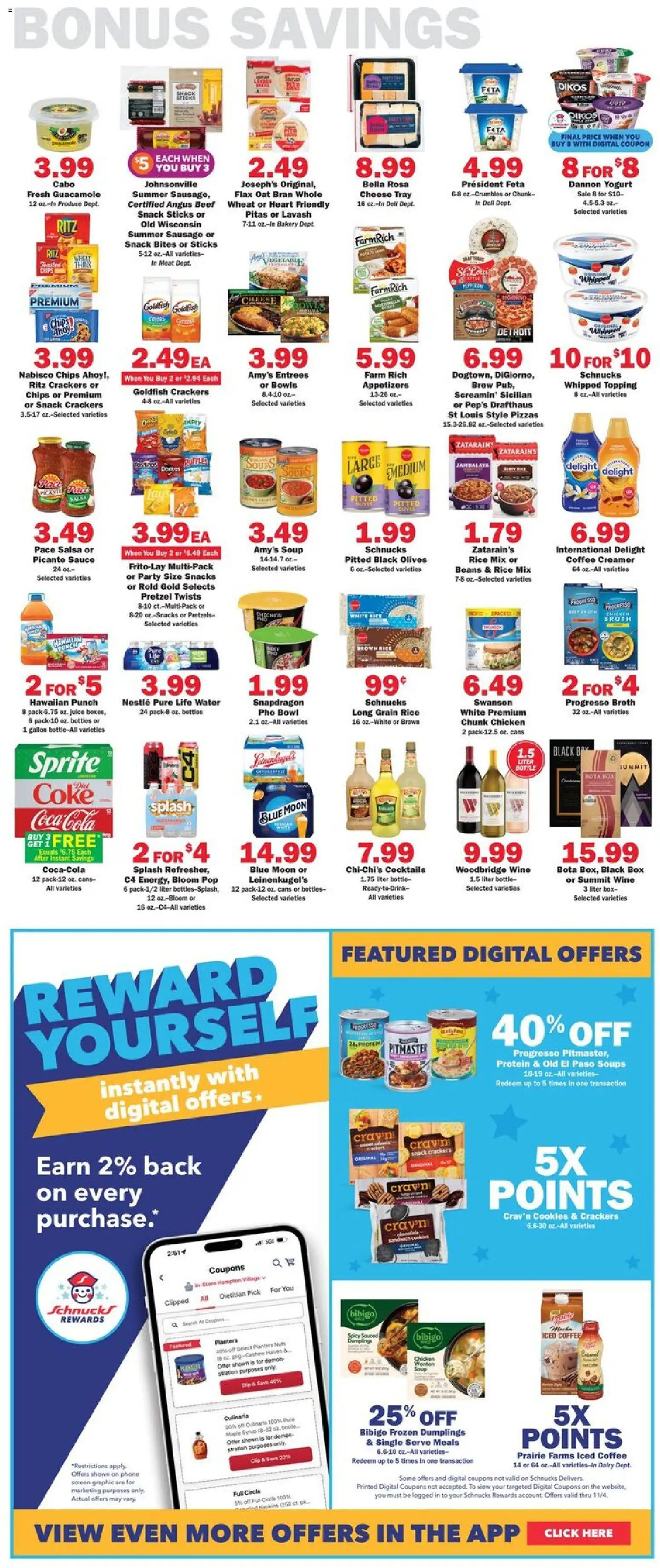 Schnucks Weekly Print Ad - IL - valid from 29.10.2025 | Page: 5 | Products: Bakery, Box, Cheese, Sausage