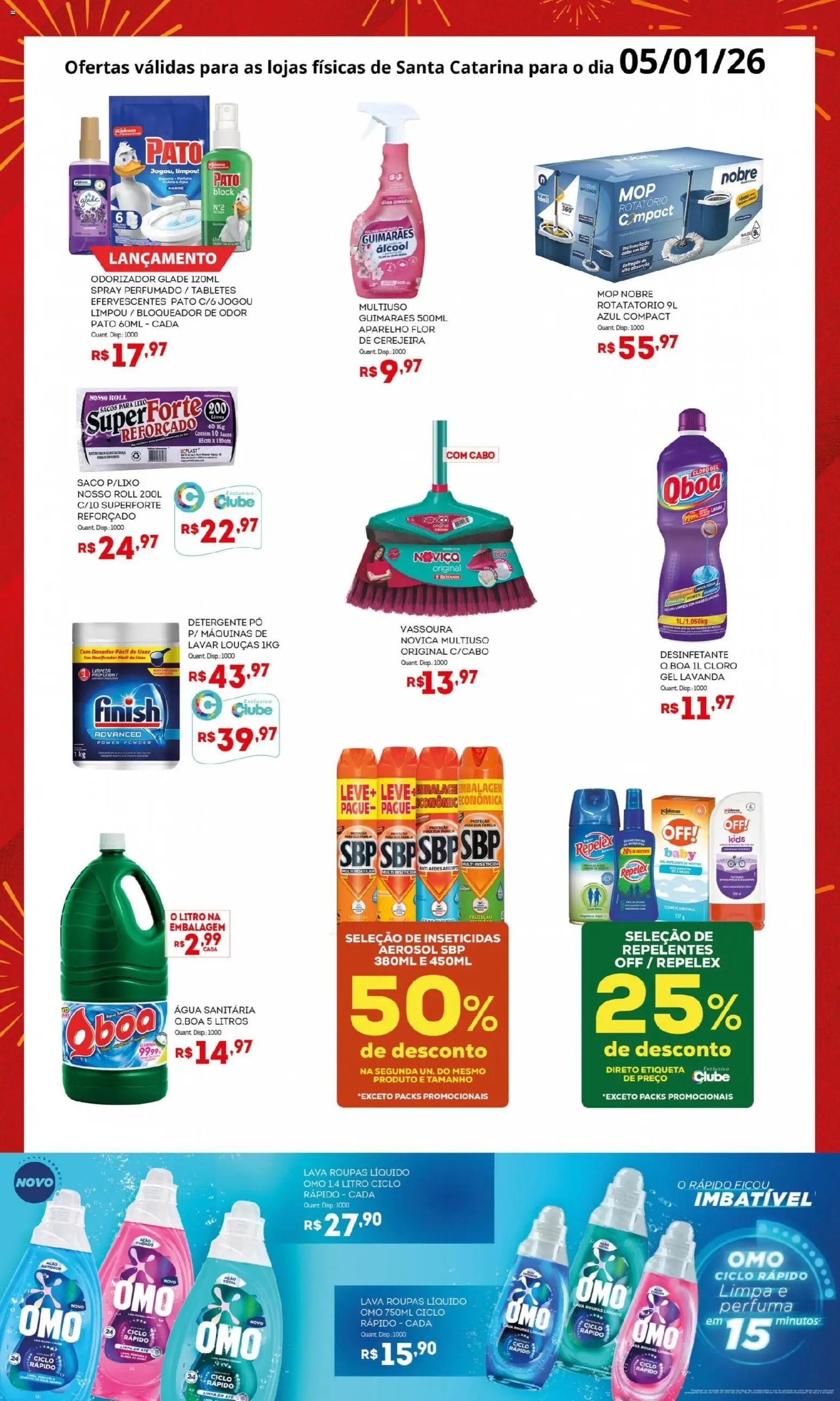 Bistek Supermercados Folheto - válido de 05.01.2026 | Página: 2 | Produtos: Pó, Roupas, Vassoura, Balde