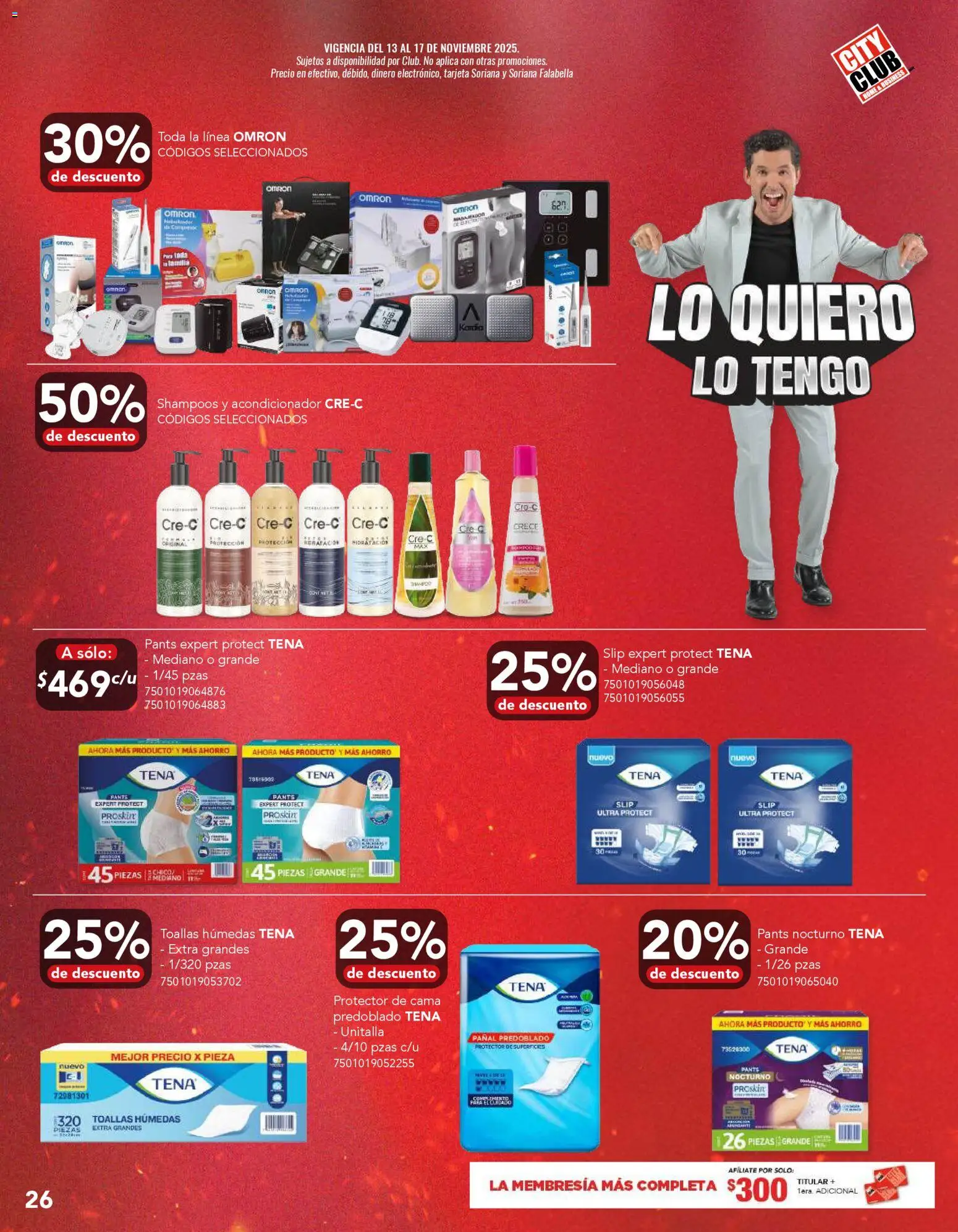 Nuevas ofertas de City Club válidas en toda la República Mexicana desde el 12.11.2025. ¡Encuentra las mejores ofertas en City Club Buen Fin! | Página: 26 | Productos: Cama, Toallas, Acondicionador, Pants