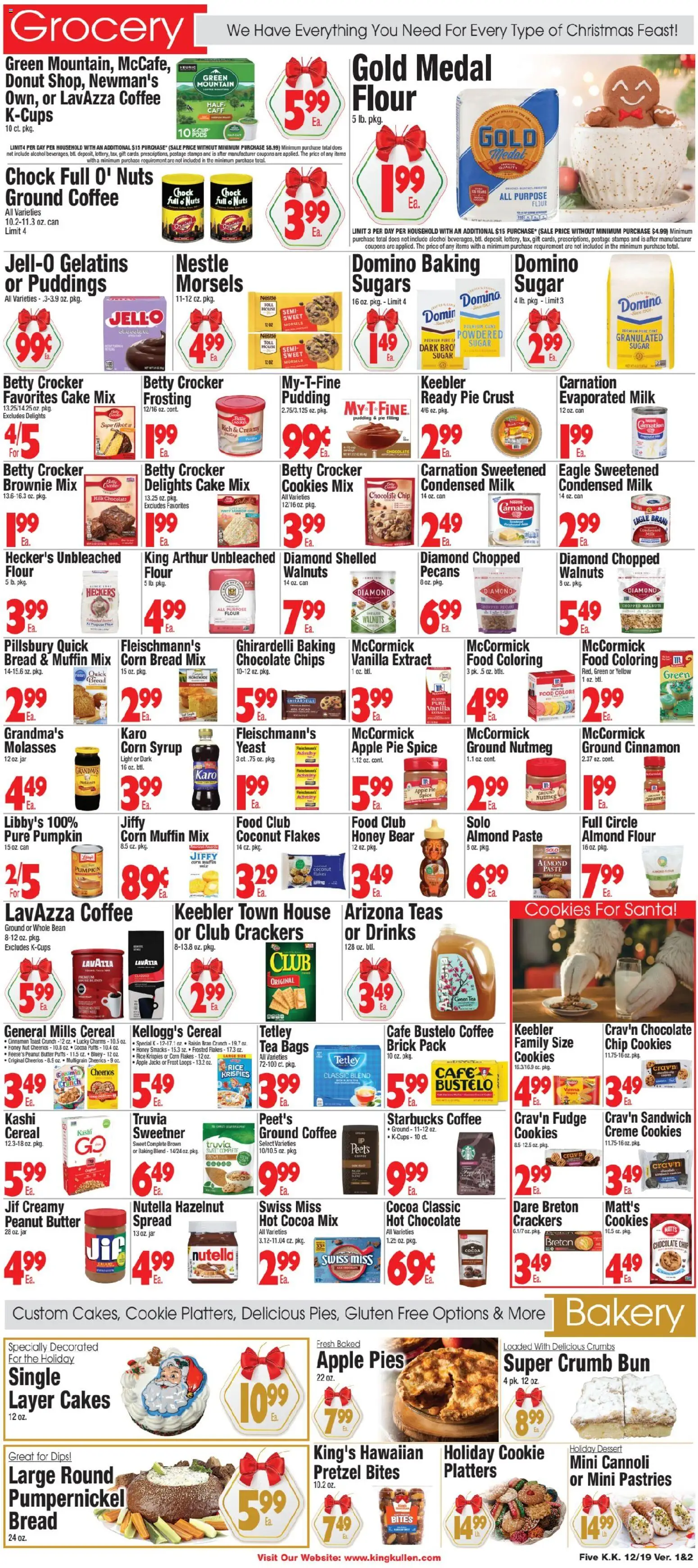 King Kullen Weekly Ad - valid from 18.12.2025 | Page: 5 | Products: Bread, Rice, Nuts, Chocolate Chip