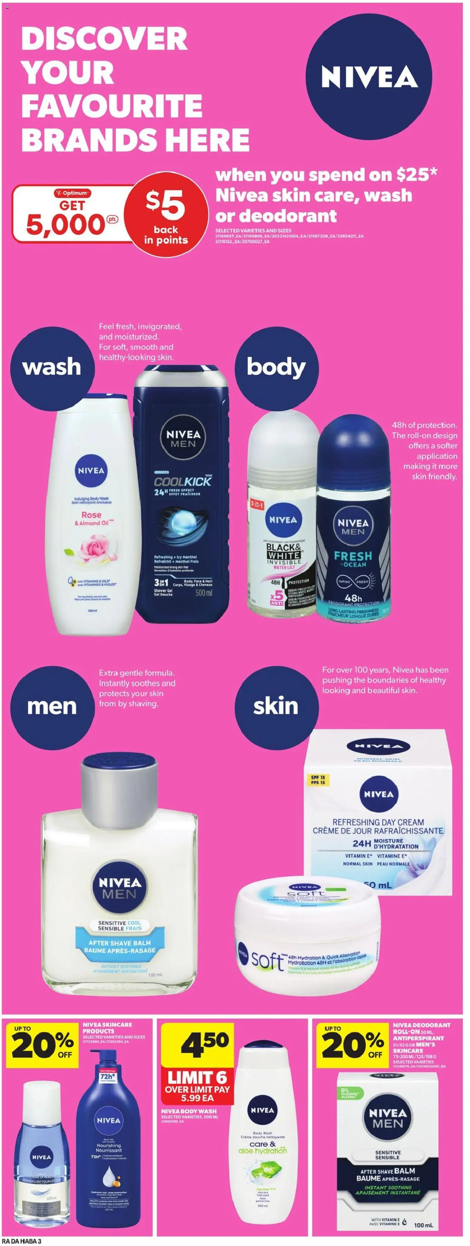 Atlantic Superstore flyer valid from 09.04.2026 | Page: 25 | Products: Cream, Body wash, Shower, Oil