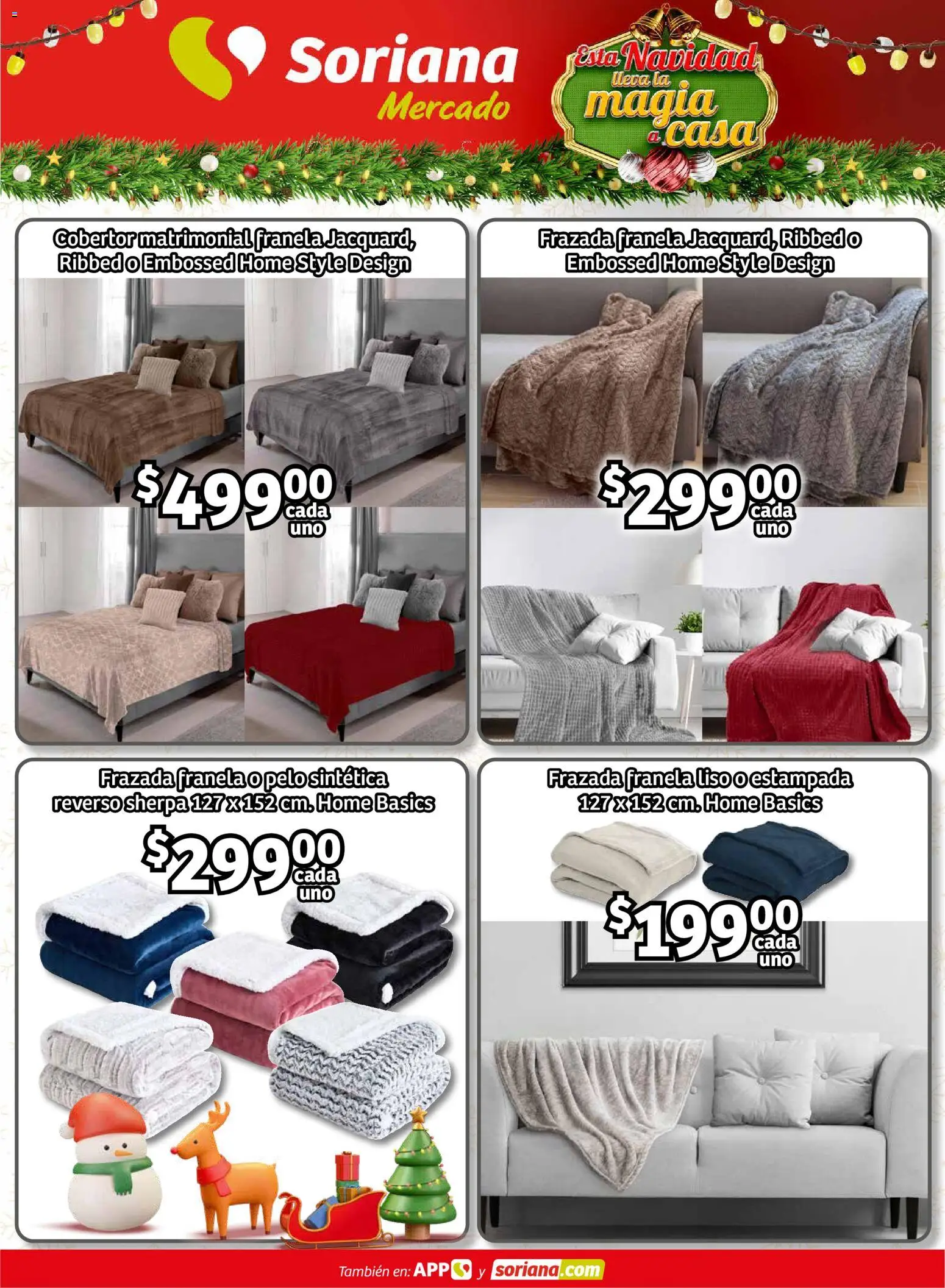 Nuevas ofertas de Soriana válidas en toda la República Mexicana desde el 11.12.2025. ¡Encuentra las mejores ofertas en Soriana - Pesito Valedor Mercado: Camp, Chia, Oax, Q. Roo, Tab, Yuc! | Página: 38 | Productos: Cobertor