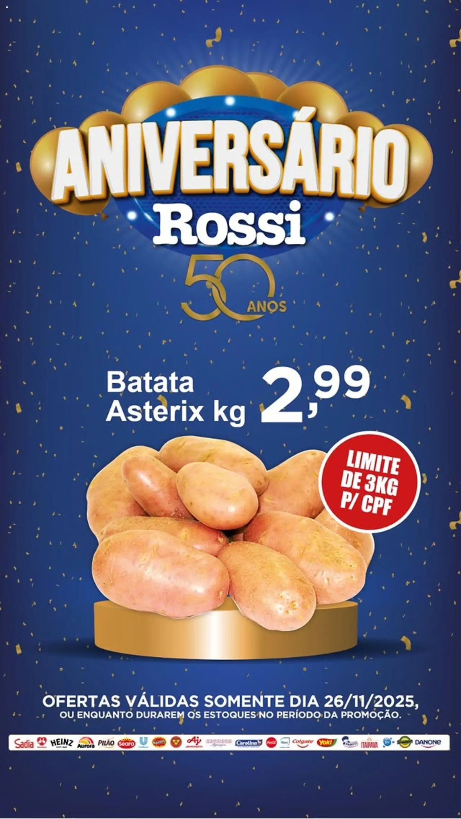 Rossi Supermercados Folheto - válido de 26.11.2025 | Página: 5 | Produtos: Batata