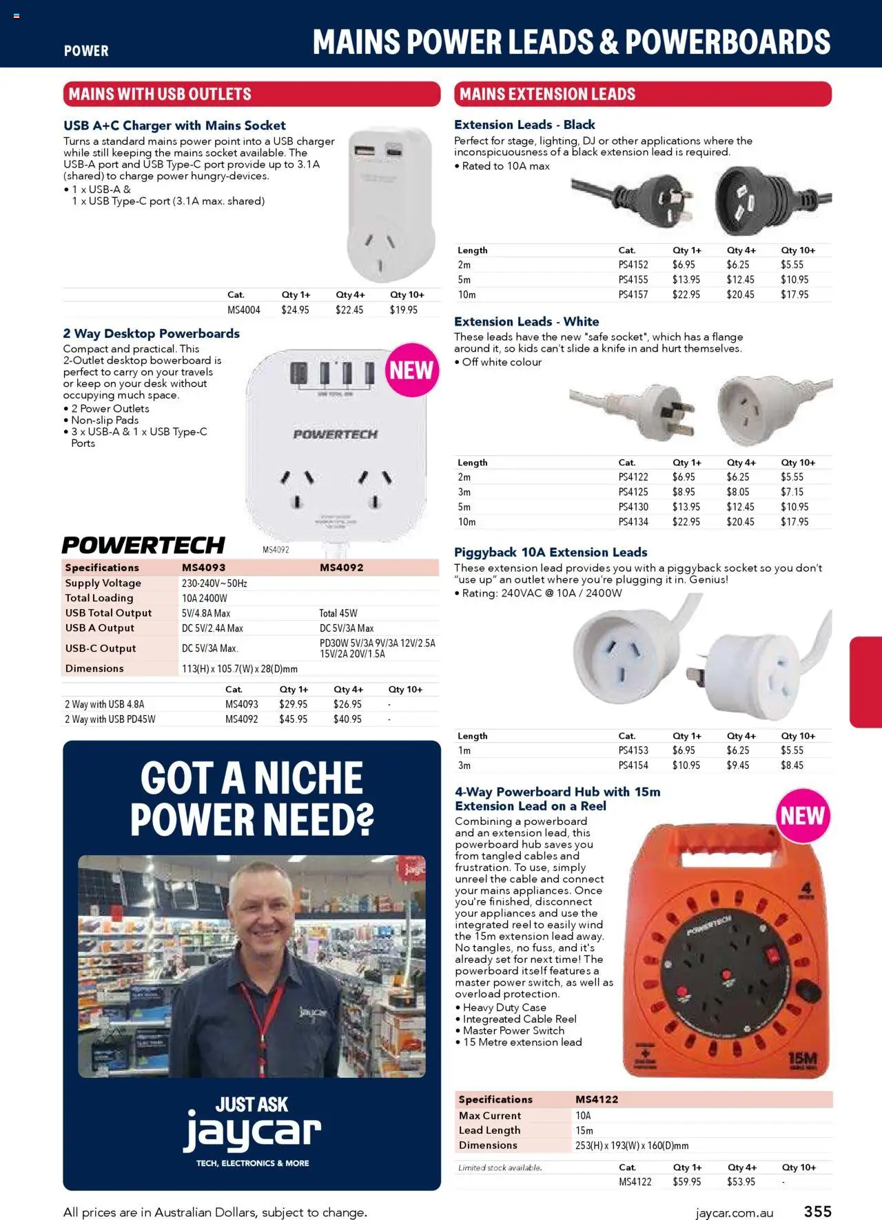 Jaycar catalogue - valid from 09.07.2025 | Page: 355 | Products: Charger, Desktop, Usb, Safe