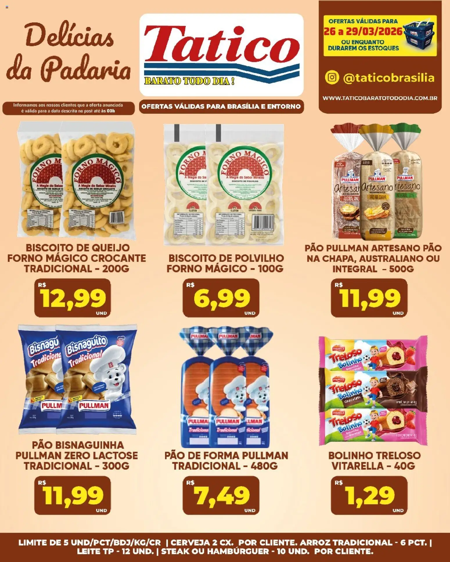 Tatico Folheto - válido de 26.03.2026 | Página: 2 | Produtos: Polvilho, Queijo, Chocolate, Arroz