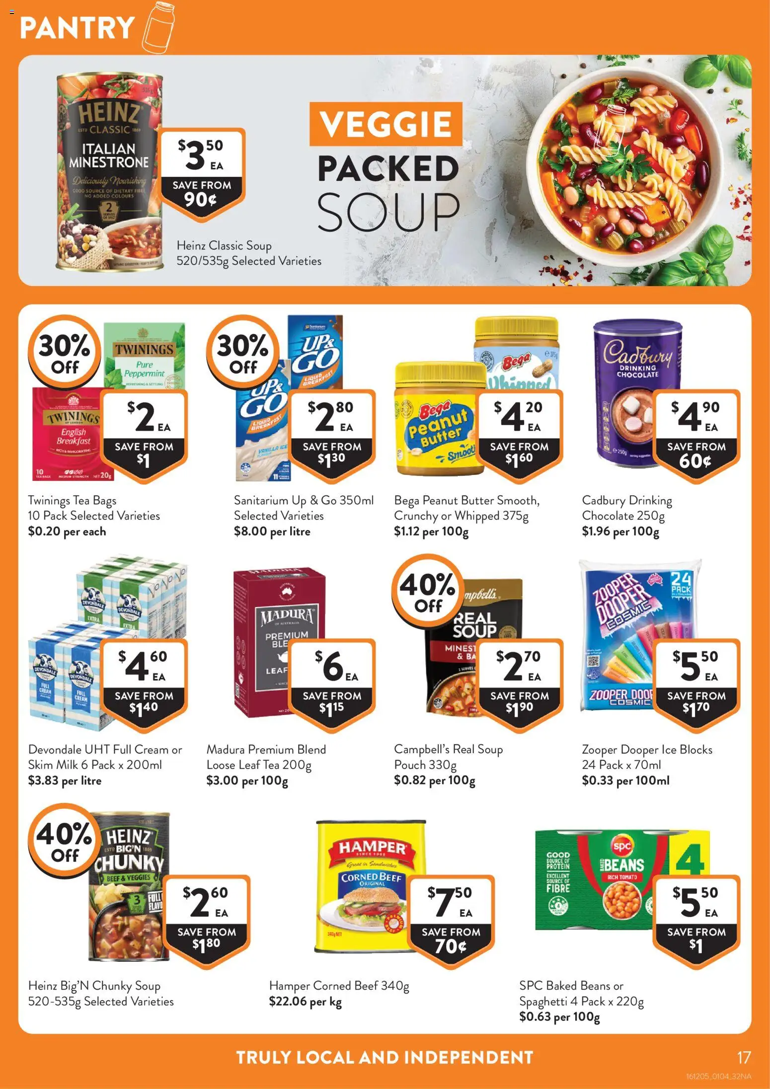 Foodworks catalogue - valid from 01.04.2026 | Page: 17 | Products: Tea, Beef, Soup, Up & go