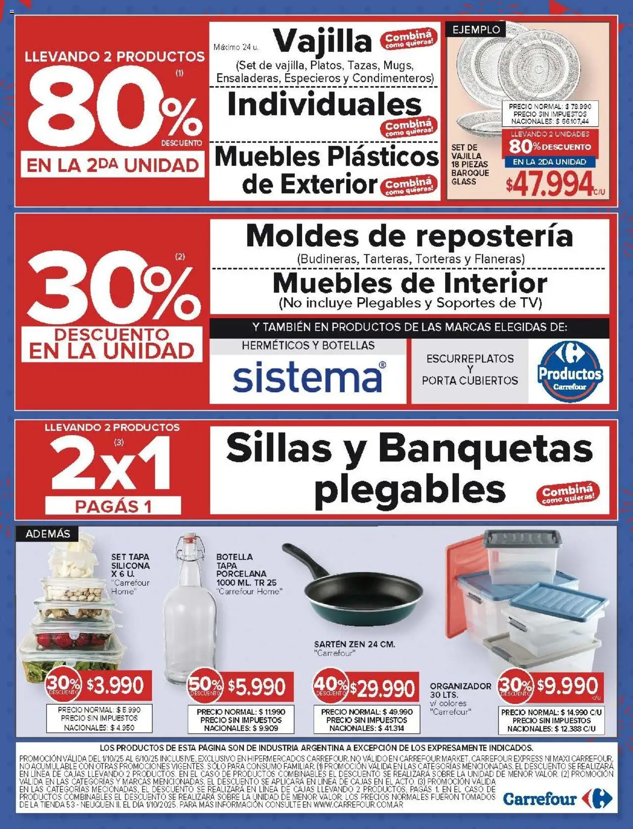 Carrefour - Ofertas - Chubut │ válido desde el 01.10.2025 | Página: 21 | Productos: Caso, Botella, Sobre, Sartén