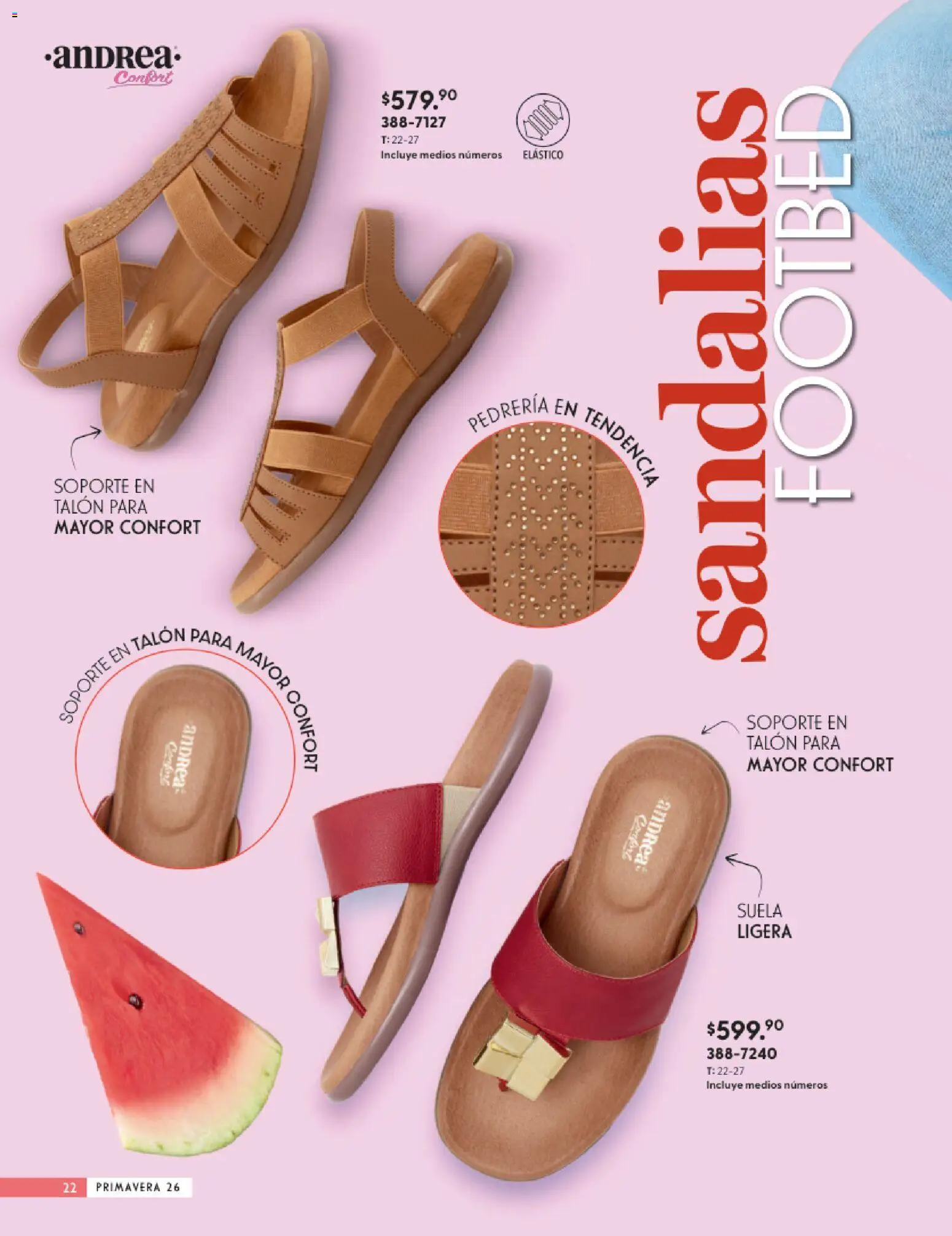 Nuevas ofertas de Andrea válidas en toda la República Mexicana desde el 25.01.2026. ¡Encuentra las mejores ofertas en Andrea catálogo Calzado Confort ! | Página: 22 | Productos: Sandalias