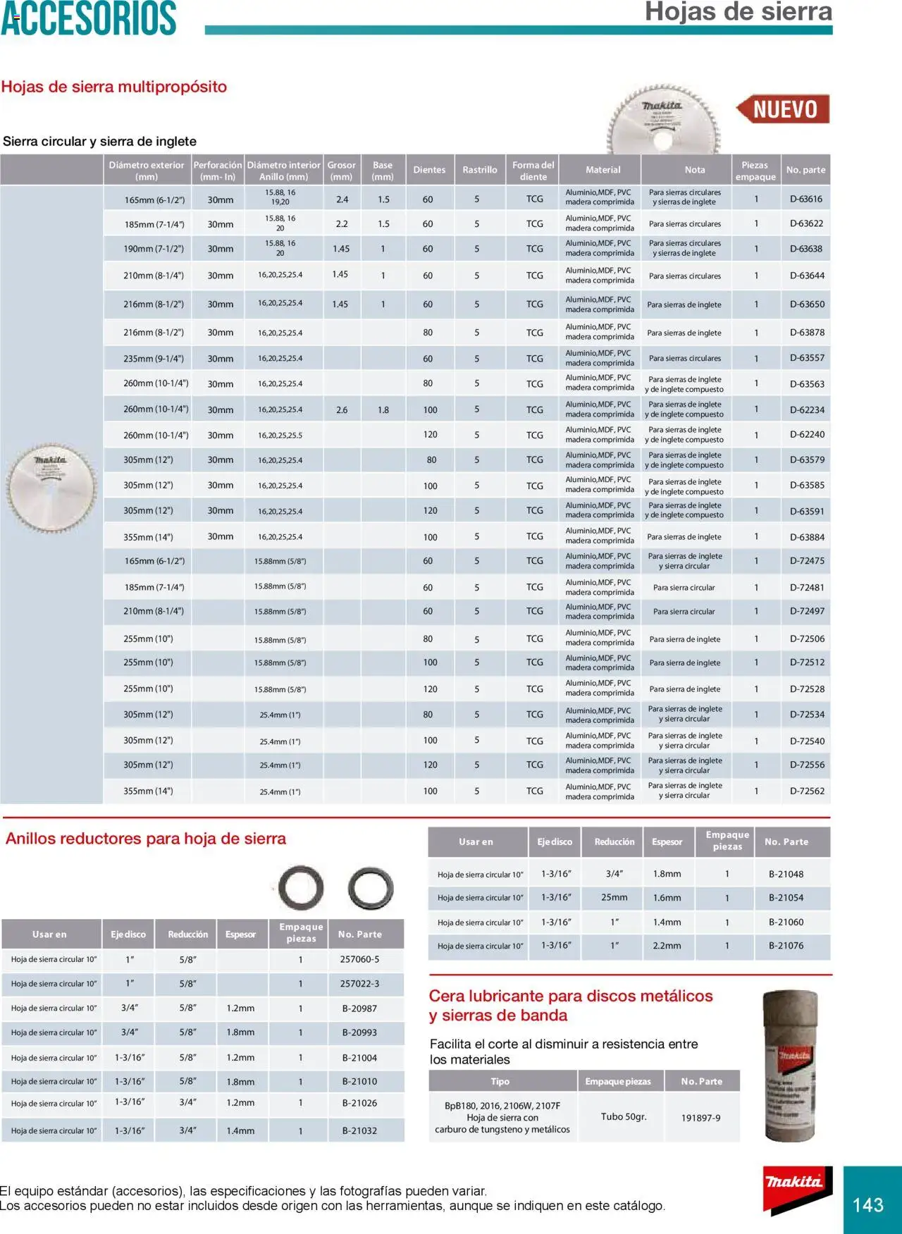 Nuevas ofertas de Makita válidas en toda la República Mexicana desde el 08.07.2024. ¡Encuentra las mejores ofertas en Makita catálogo Accesorios! | Página: 143 | Productos: Cera, Disco, Sierra, Anillo