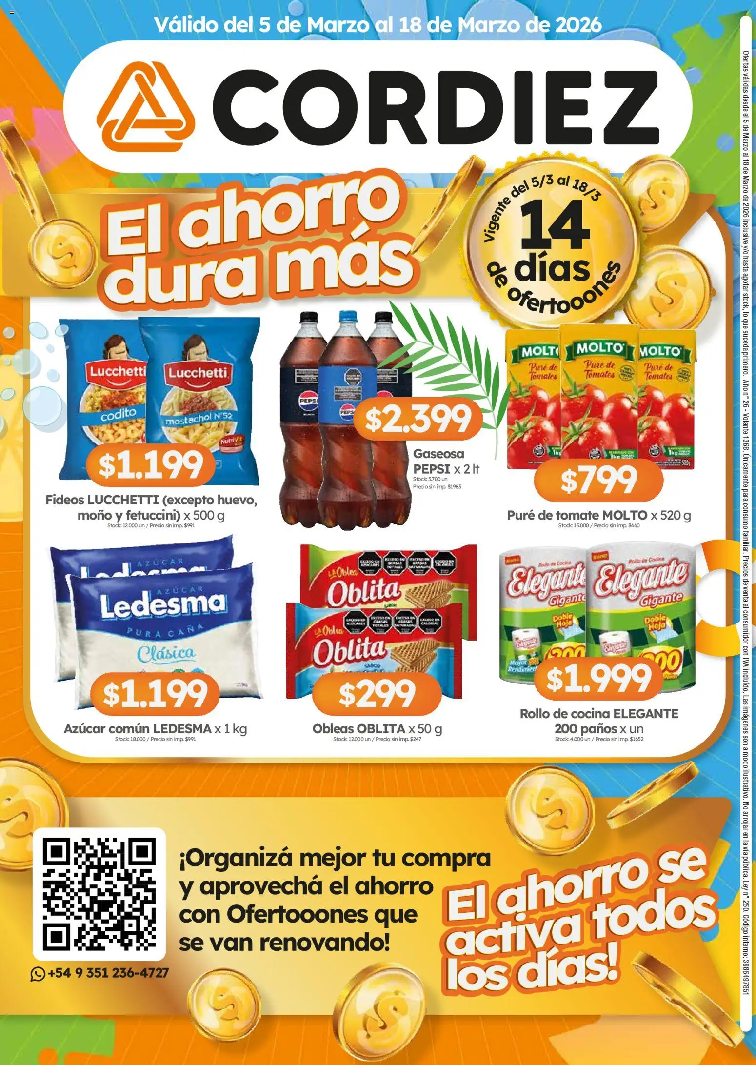 Cordiez ofertas │ válido desde el 05.03.2026 | Página: 12 | Productos: Cocina, Azucar, Pure de Tomate, Tomates