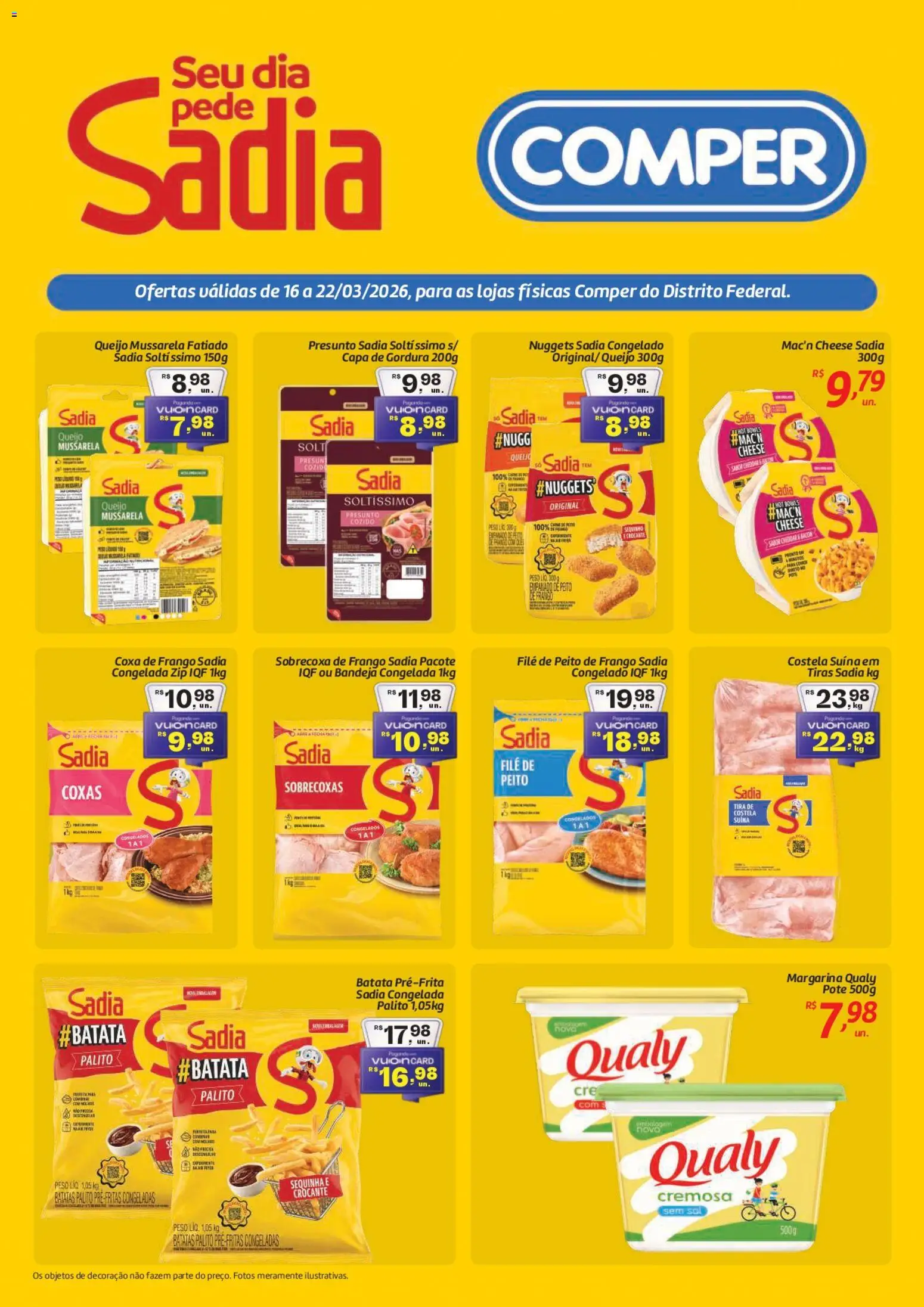 Comper Folheto - válido de 16.03.2026 | Página: 1 | Produtos: Queijo, Presunto, Batata, Frango