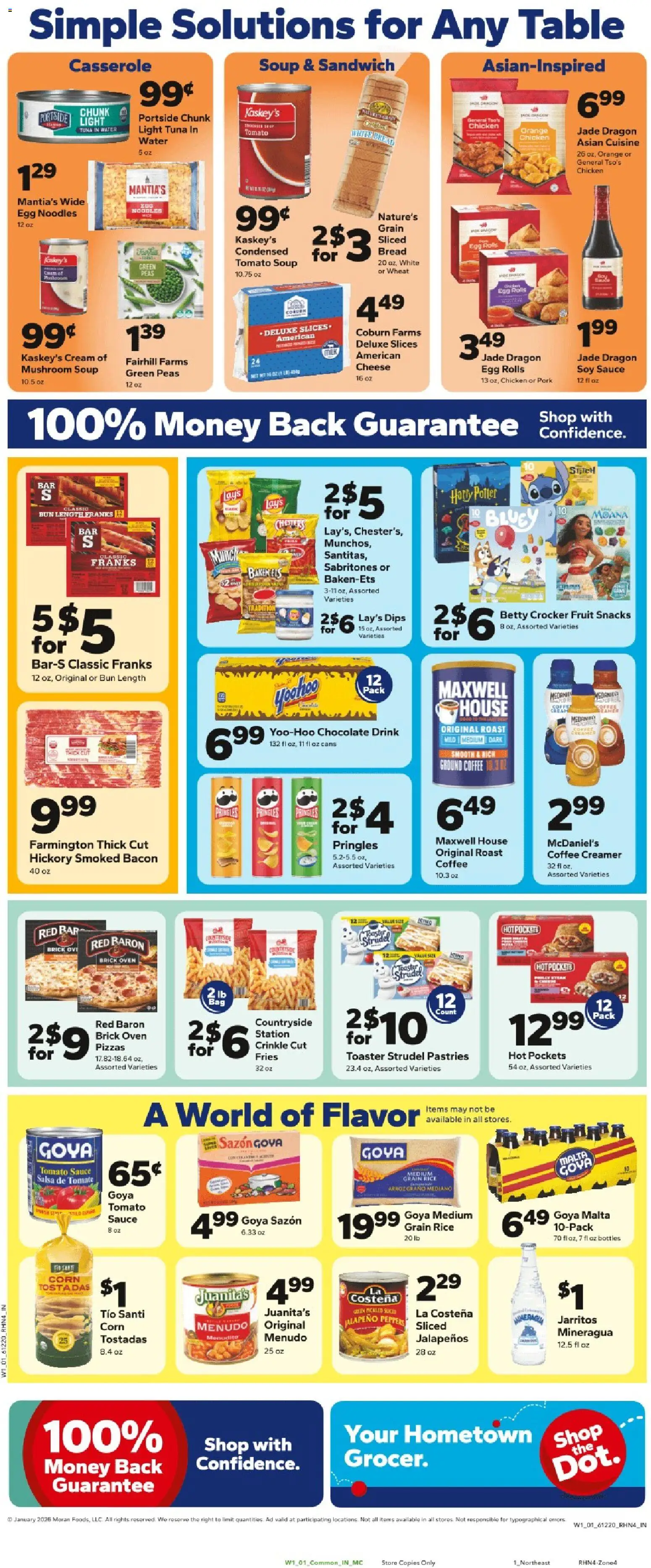 Save a Lot Weekly Ad - valid from 07.01.2026 | Page: 2 | Products: Table, Coffee, Pork, Noodles