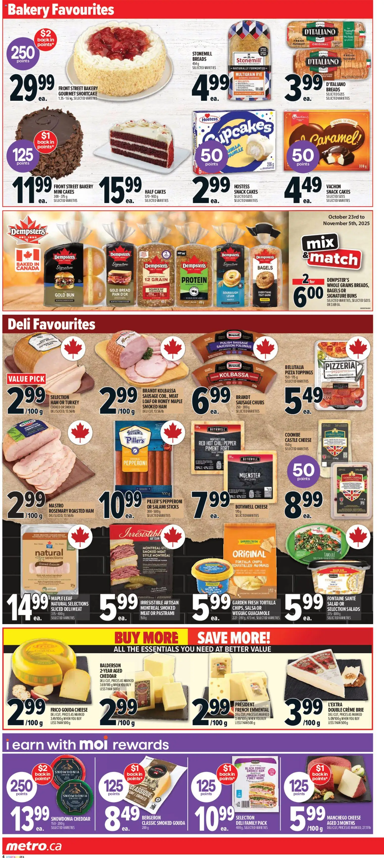 Metro flyer valid from 23.10.2025 | Page: 9 | Products: Salad, Bread, Ham, Chicken