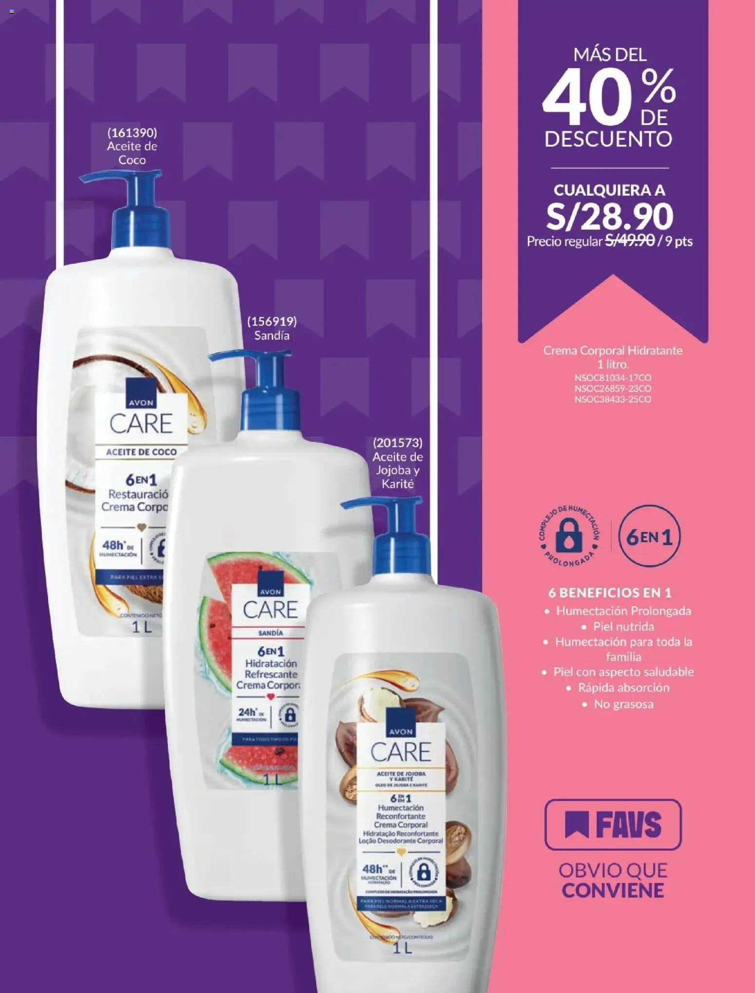 Catálogo Avon válido desde 21.04.2026 | Página: 147 | Productos: Desodorante, Aceite, Crema