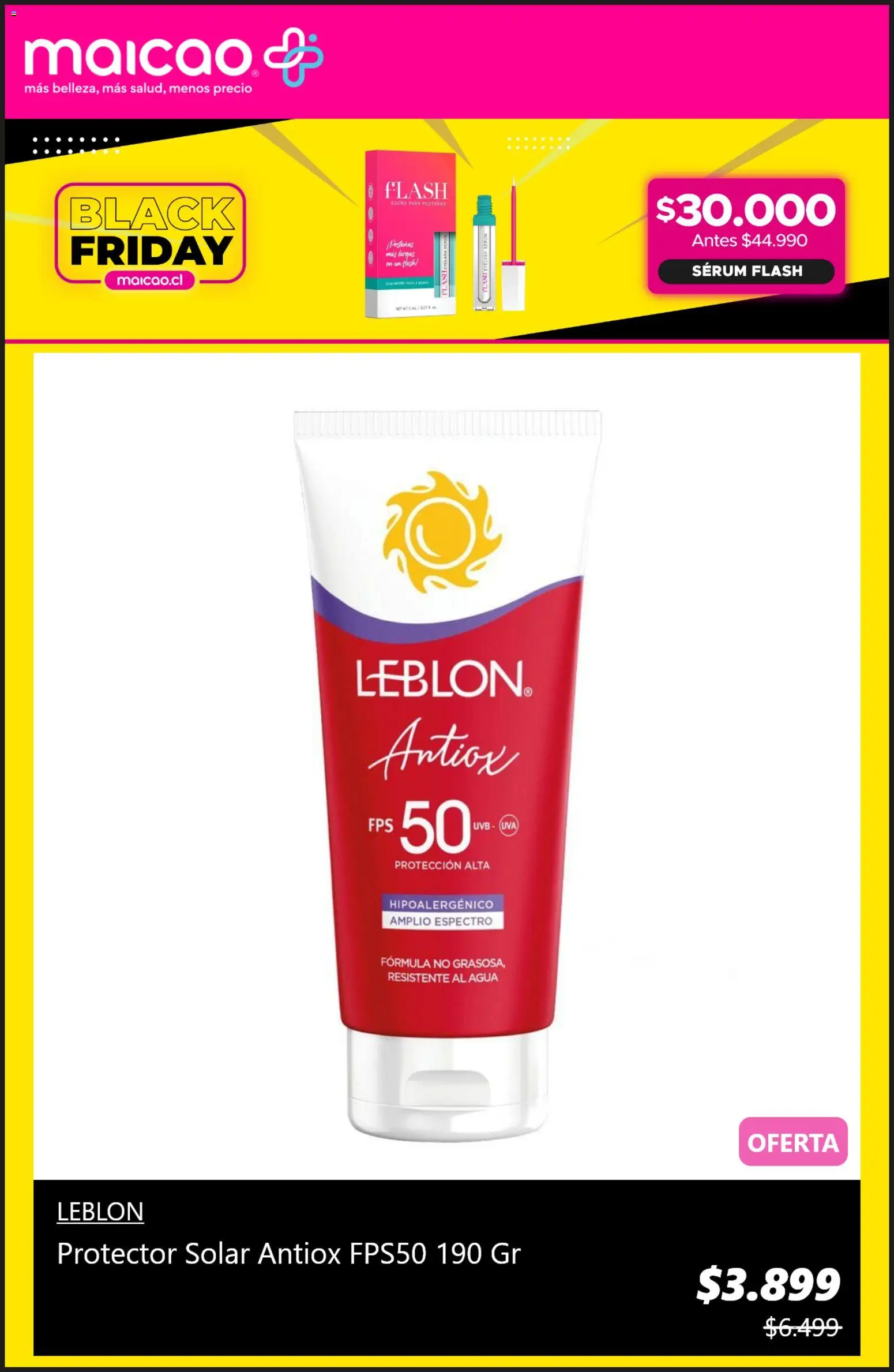 Black Friday Maicao │ válido desde el 28.11.2025 | Página: 6 | Productos: Agua, Protector solar, Serum