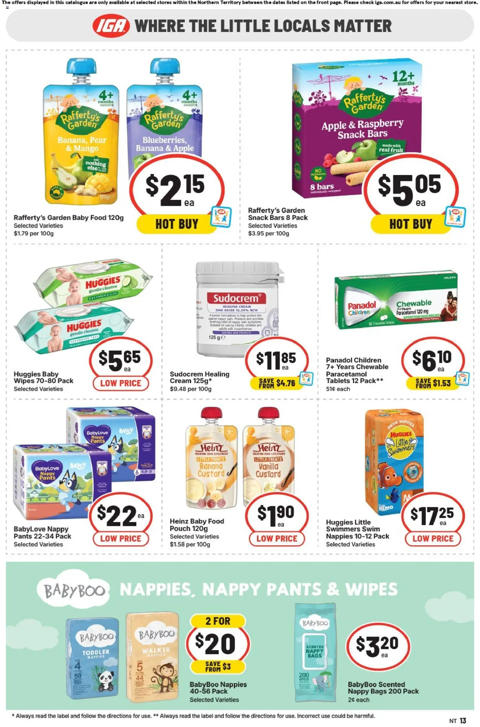 IGA catalogue - valid from 04.02.2026 | Page: 13 | Products: Pants, Mango, Raspberry, Tablets