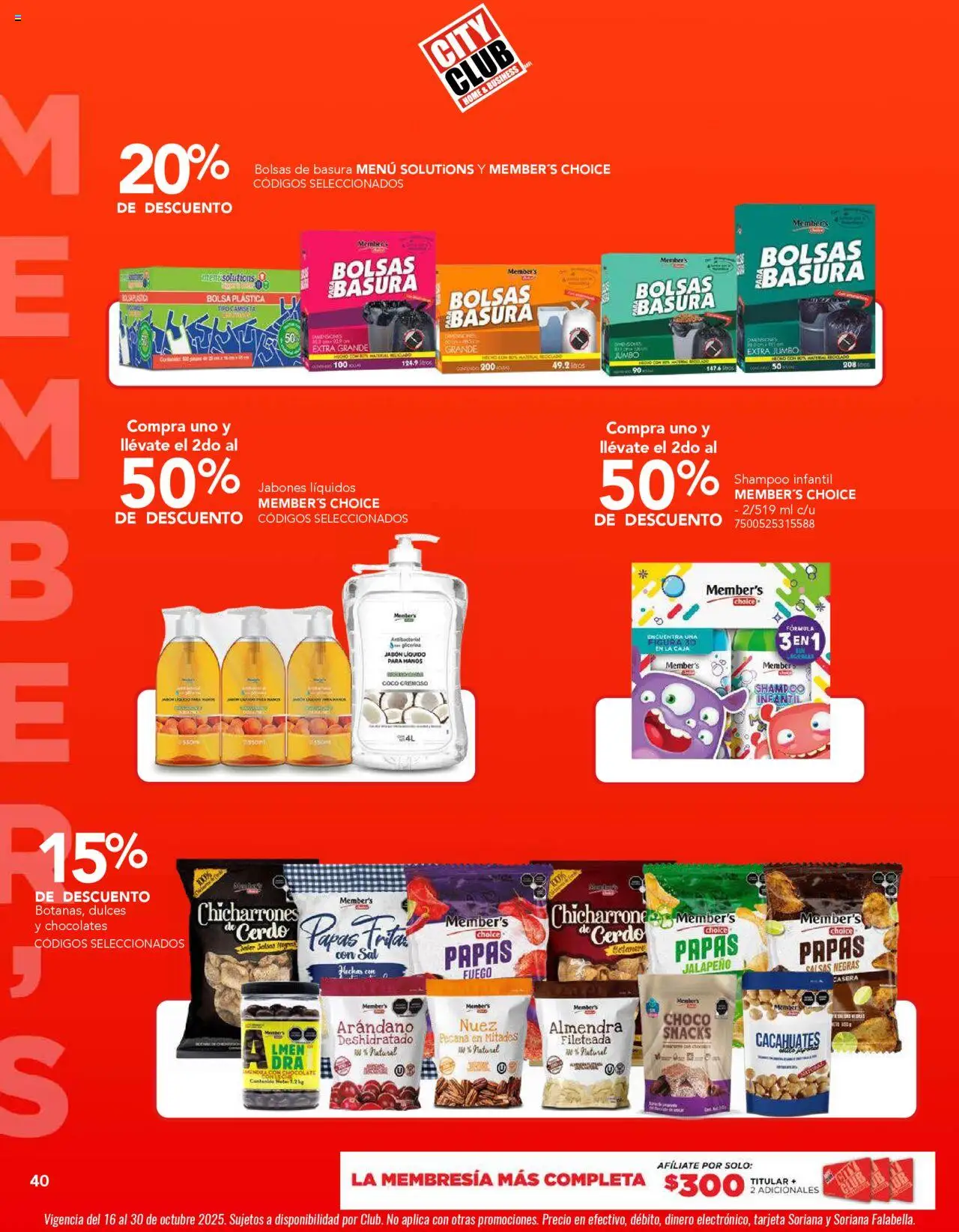 Nuevas ofertas de City Club válidas en toda la República Mexicana desde el 01.10.2025. ¡Encuentra las mejores ofertas en City Club - Catálogo! | Página: 38 | Productos: Bolsa, Nuez, Caja, Jabón
