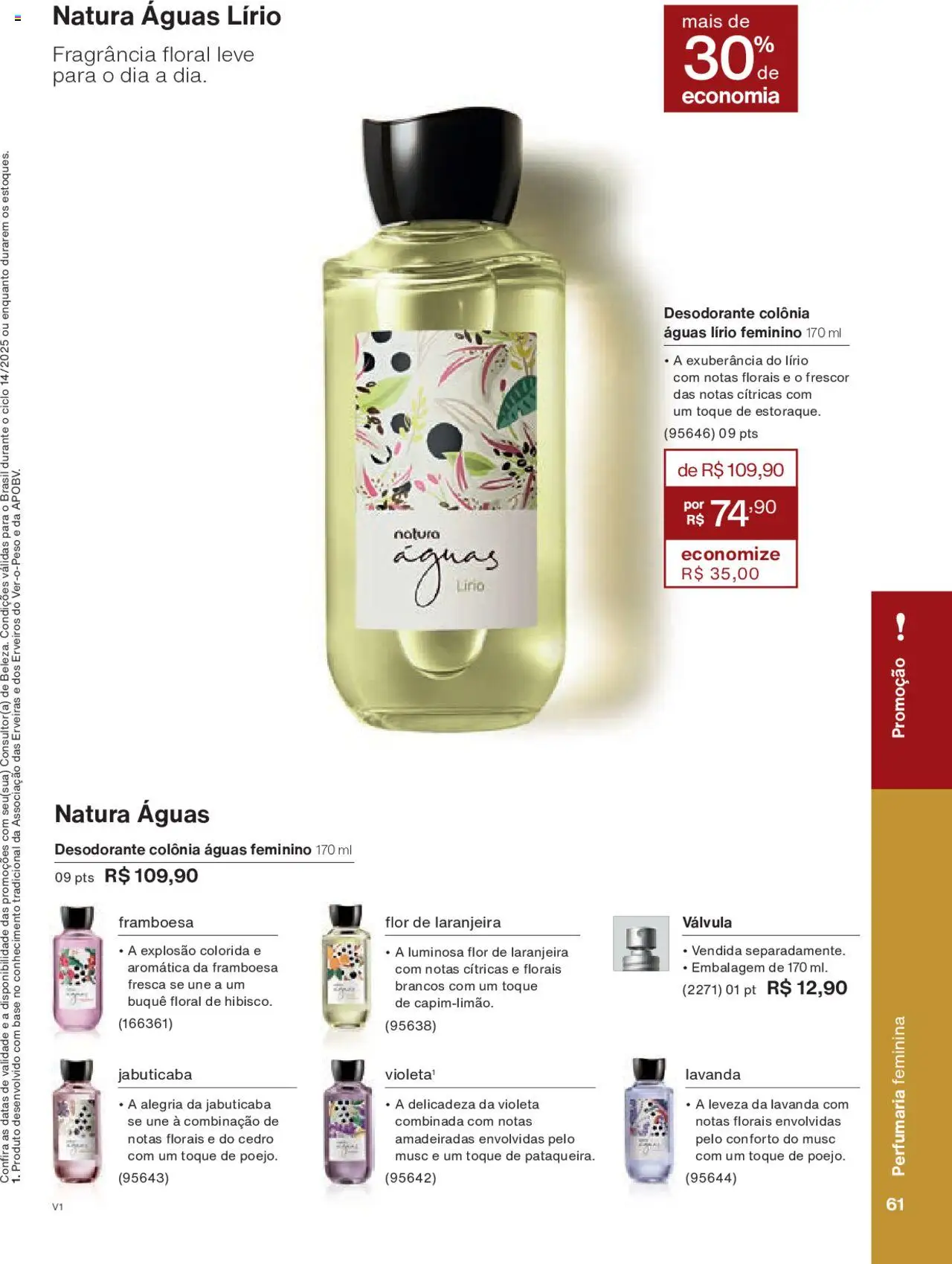 Natura Folheto - válido de 18.08.2025 | Página: 61 | Produtos: Fragrância, Desodorante, Base