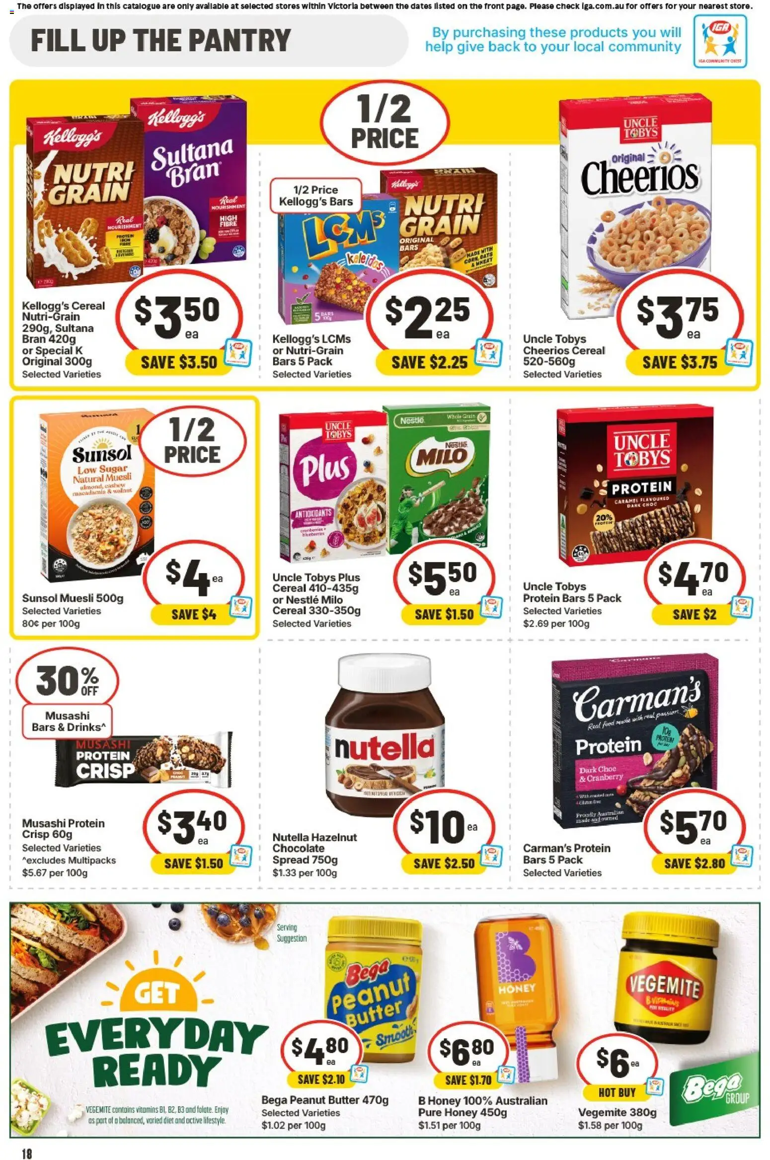 IGA catalogue - valid from 21.01.2026 | Page: 15 | Products: Chocolate, Honey, Nutella, Sugar