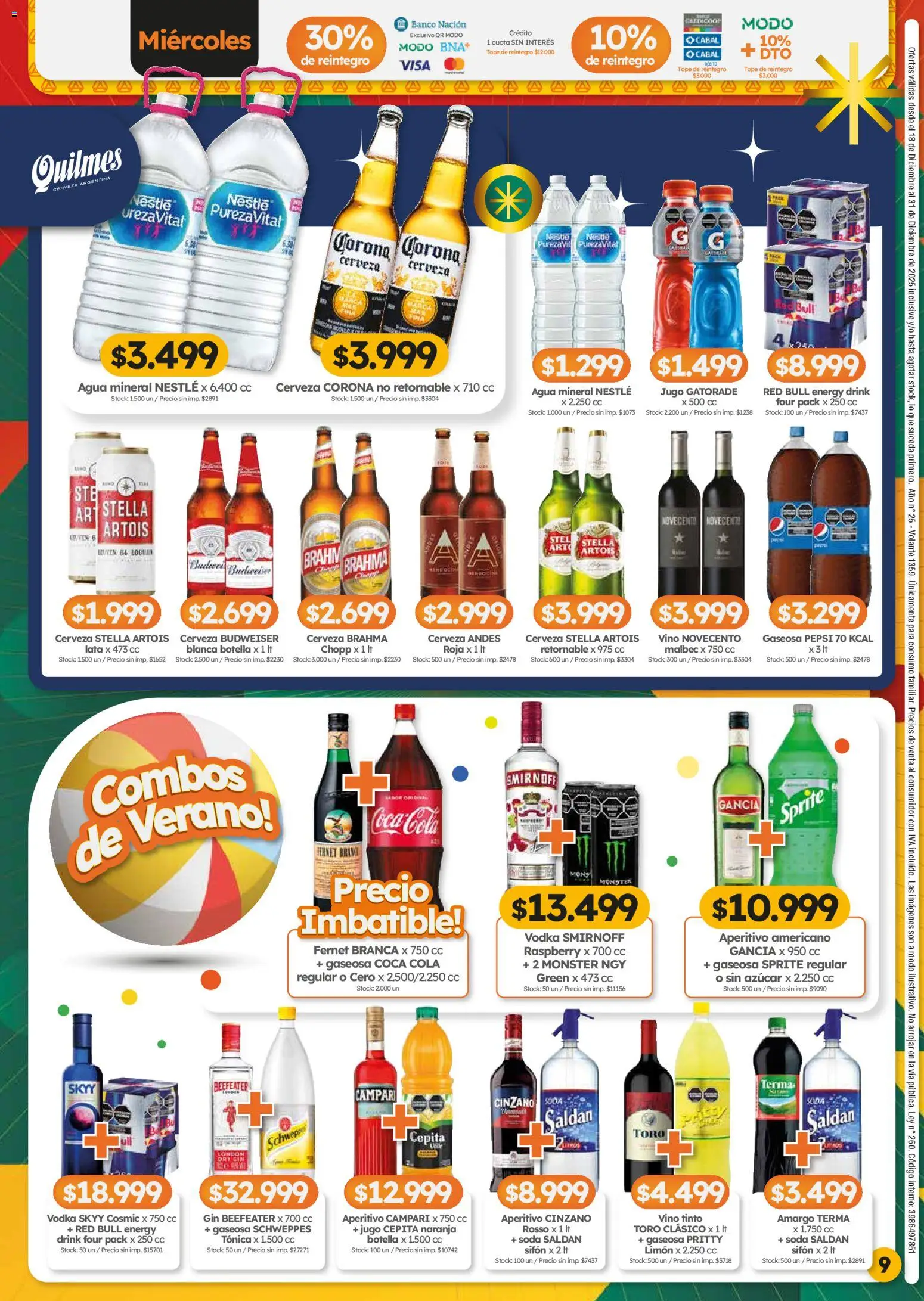 Cordiez ofertas │ válido desde el 18.12.2025 | Página: 9 | Productos: Botella, Azucar, Gin, Gaseosa