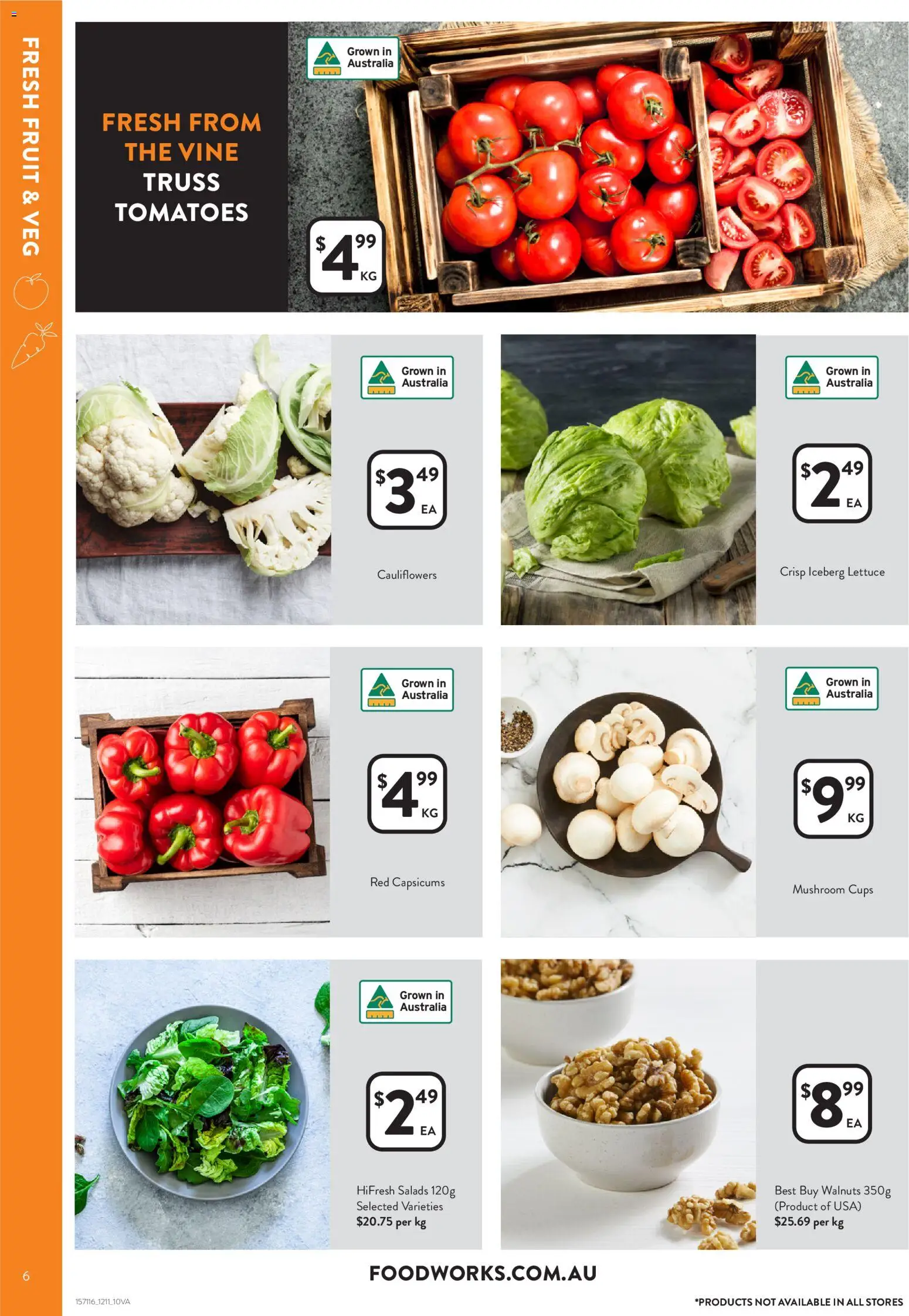 Foodworks catalogue - valid from 12.11.2025 | Page: 6 | Products: Cups, Lettuce, Tomatoes