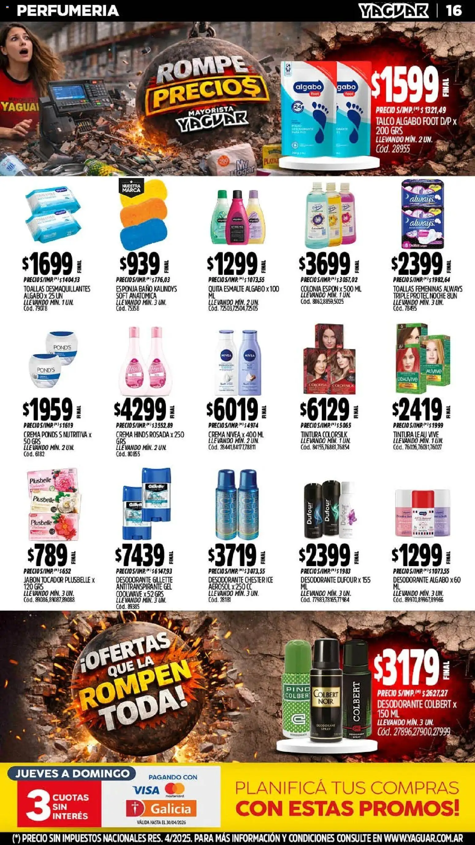 Yaguar - Oferta Semanal Santa Fé │ válido desde el 20.04.2026 | Página: 16 | Productos: Jabón, Desodorante, Esponja, Crema