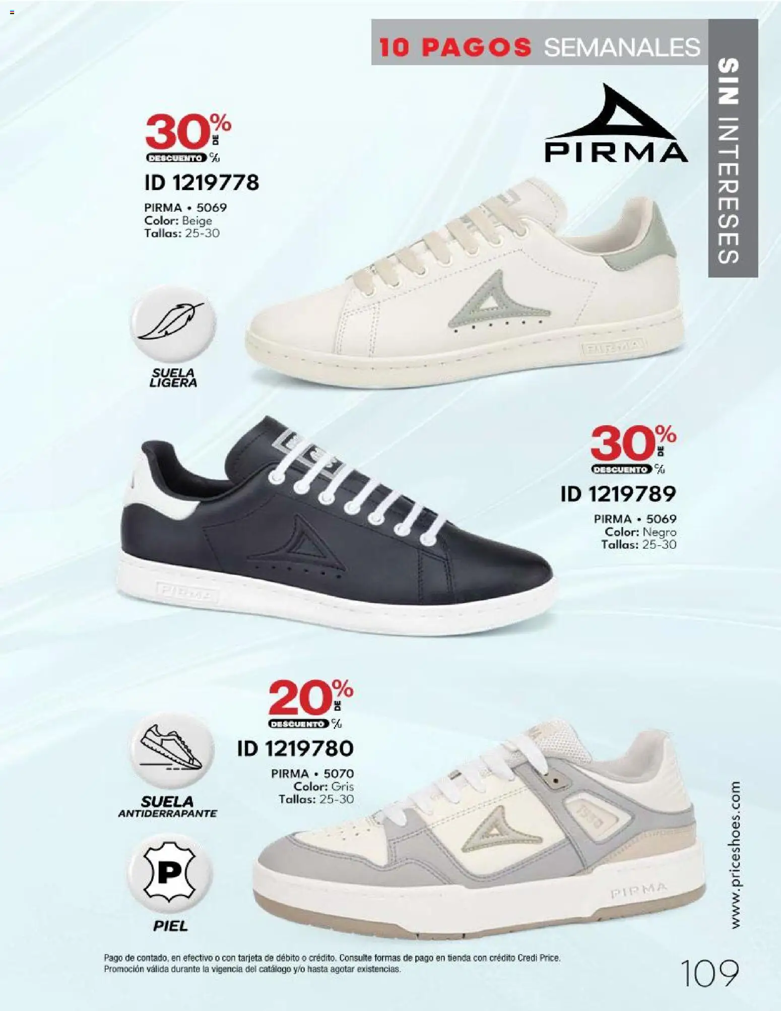 Nuevas ofertas de Price Shoes válidas en toda la República Mexicana desde el 20.03.2026. ¡Encuentra las mejores ofertas en Price Shoes catálogo 10 Pagos Sin Intereses! | Página: 109