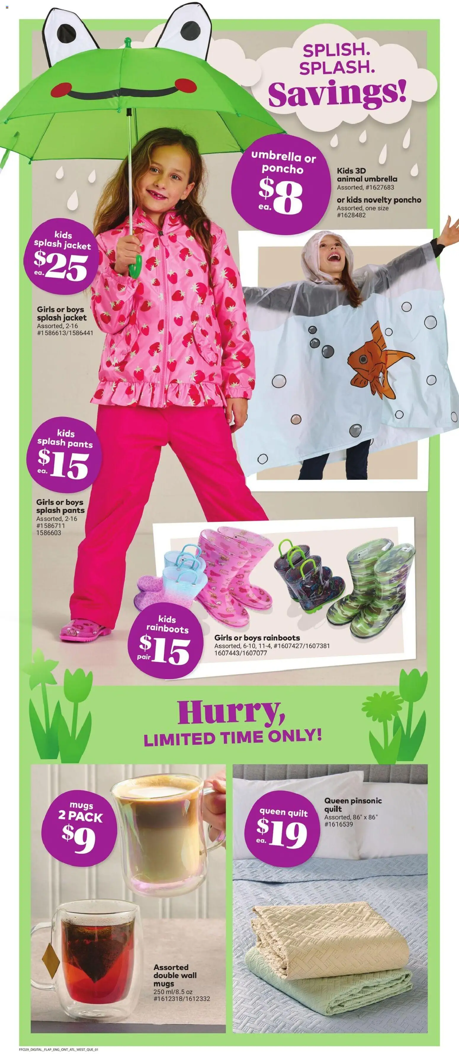 Giant Tiger flyer valid from 18.02.2026 | Page: 4 | Products: Umbrella, Shoes, Jacket, Pants