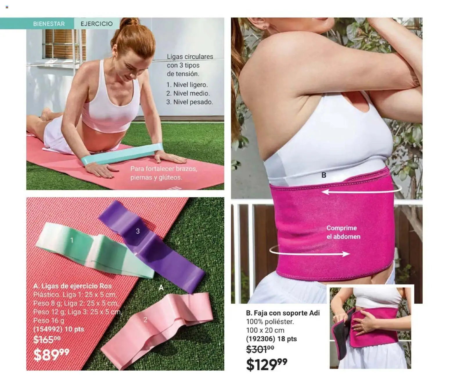 Nuevas ofertas de AVON válidas en toda la República Mexicana desde el 28.11.2025. ¡Encuentra las mejores ofertas en AVON Casa & Estilo 18 2025! | Página: 126 | Productos: Faja, Liga