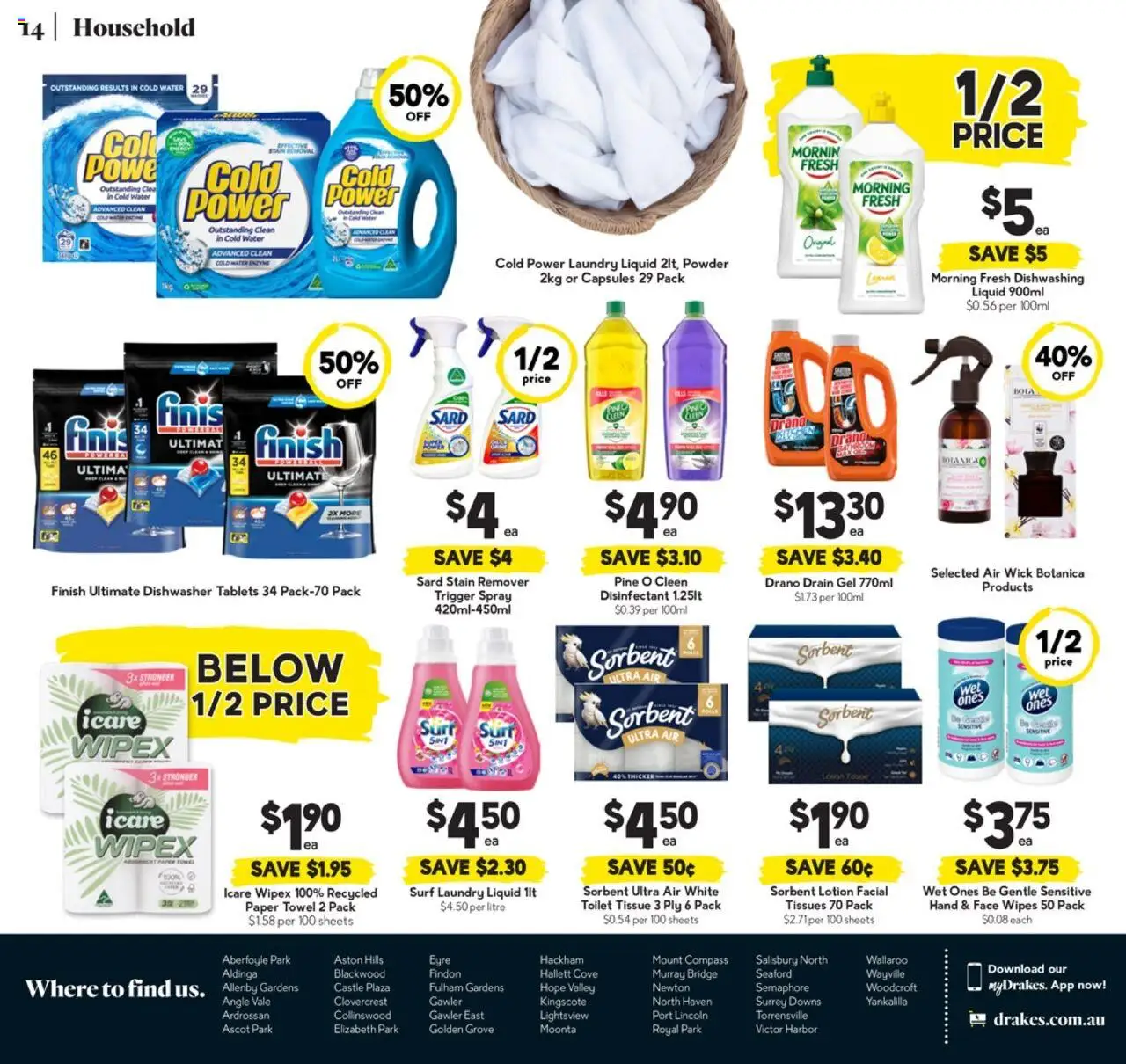 Drakes catalogue - valid from 01.10.2025 | Page: 14 | Products: Toilet, Household, Powder, Face wipes