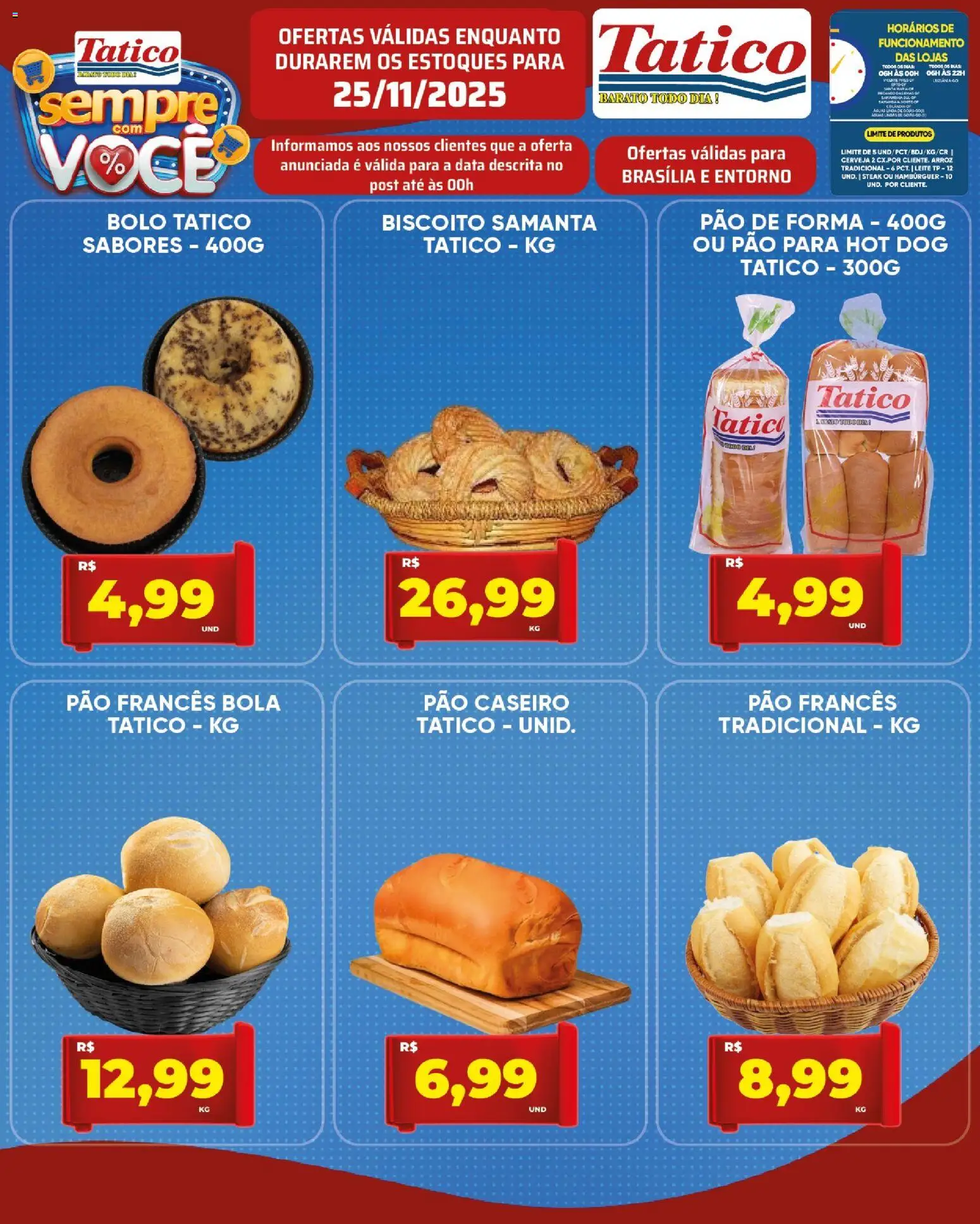 Tatico Folheto - válido de 25.11.2025 | Página: 11 | Produtos: Leite, Cerveja, Pão de forma, Pão francês
