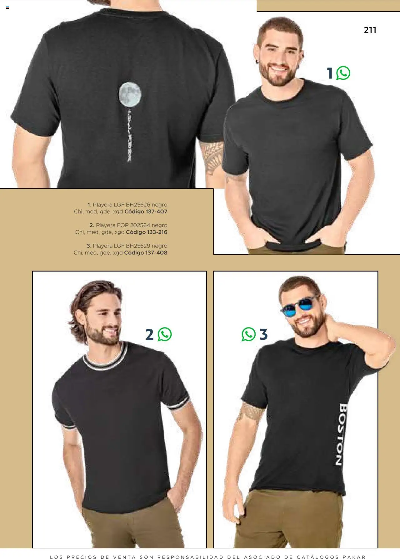 Nuevas ofertas de SC Pakar válidas en toda la República Mexicana desde el 24.07.2025. ¡Encuentra las mejores ofertas en SC Pakar Catálogo Ropa y Accesorios! | Página: 211 | Productos: Playera