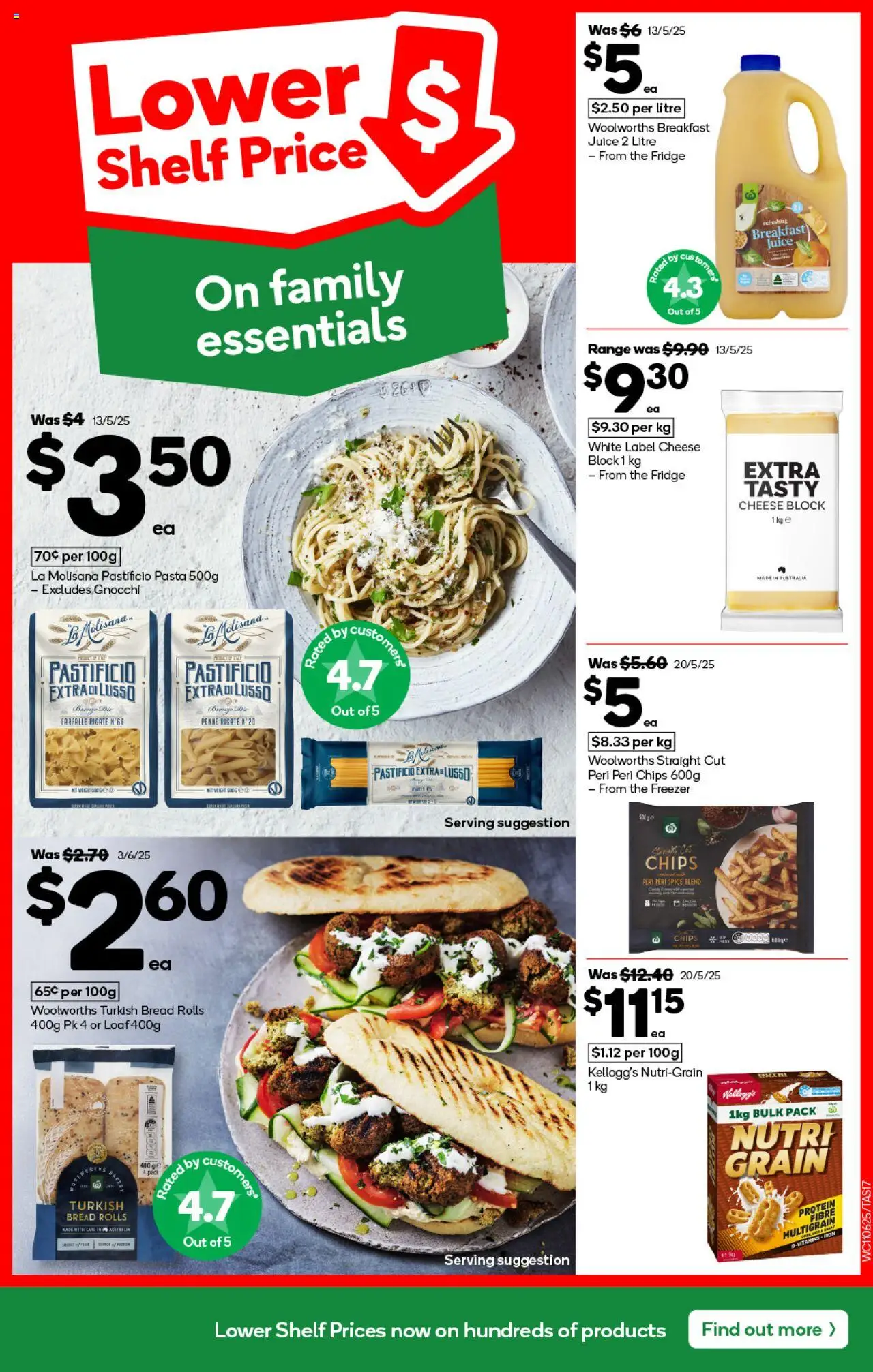 Woolworths catalogue - valid from 11.06.2025 | Page: 17 | Products: Shelf, Cheese, Bread, Fridge