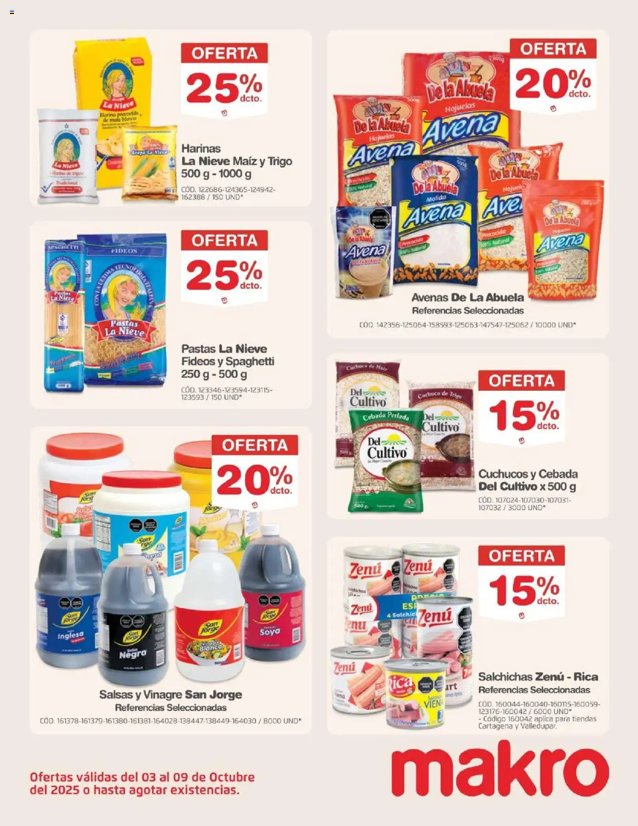 Makro revista - valida desde el 03.10.2025 | Página: 7 | Productos: Arepa, Avena, Mermelada, Maiz