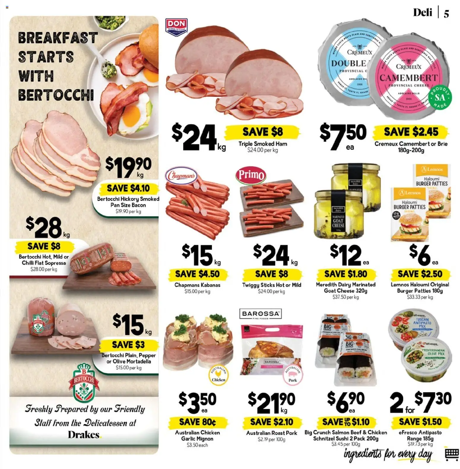 Drakes catalogue - valid from 11.03.2026 | Page: 5 | Products: Cheese, Chicken, Salmon, Garlic