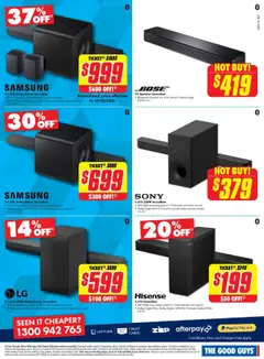 Preview of The Good Guys Massive TV Sale - valid from 15.10.2025 | Page: 6 | Products: Stones, Accessories, Tv, Speaker