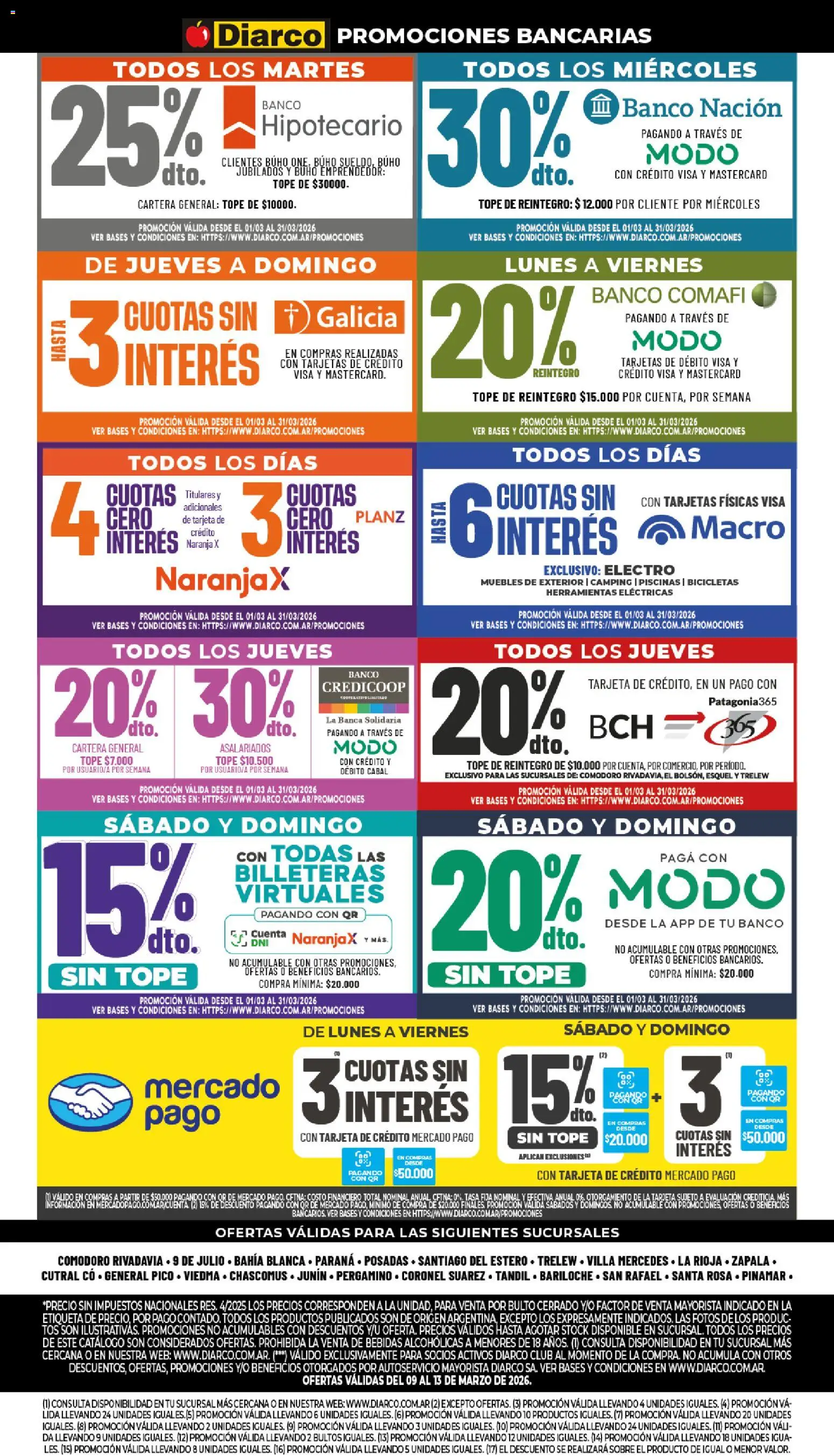 Diarco ofertas │ válido desde el 09.03.2026 | Página: 22 | Productos: Cartera, Banco, Sobre, General