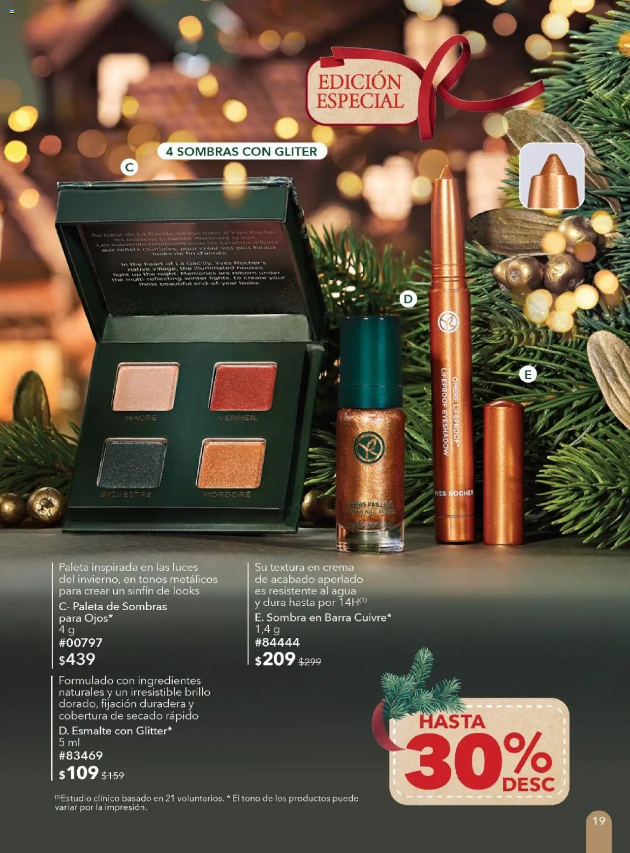 Nuevas ofertas de Yves Rocher válidas en toda la República Mexicana desde el 28.10.2025. ¡Encuentra las mejores ofertas en Yves Rocher - Campaña 15 2025! | Página: 19 | Productos: Paleta, Crema, Brillo, Sombra