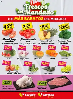 Vista previa de Soriana - Frescos del Mandado Mercado: Ver, Tab, Chis, Camp, Yuc y Q. Roo, nuevo folleto de la tienda, válido en México a partir del 14.10.2025