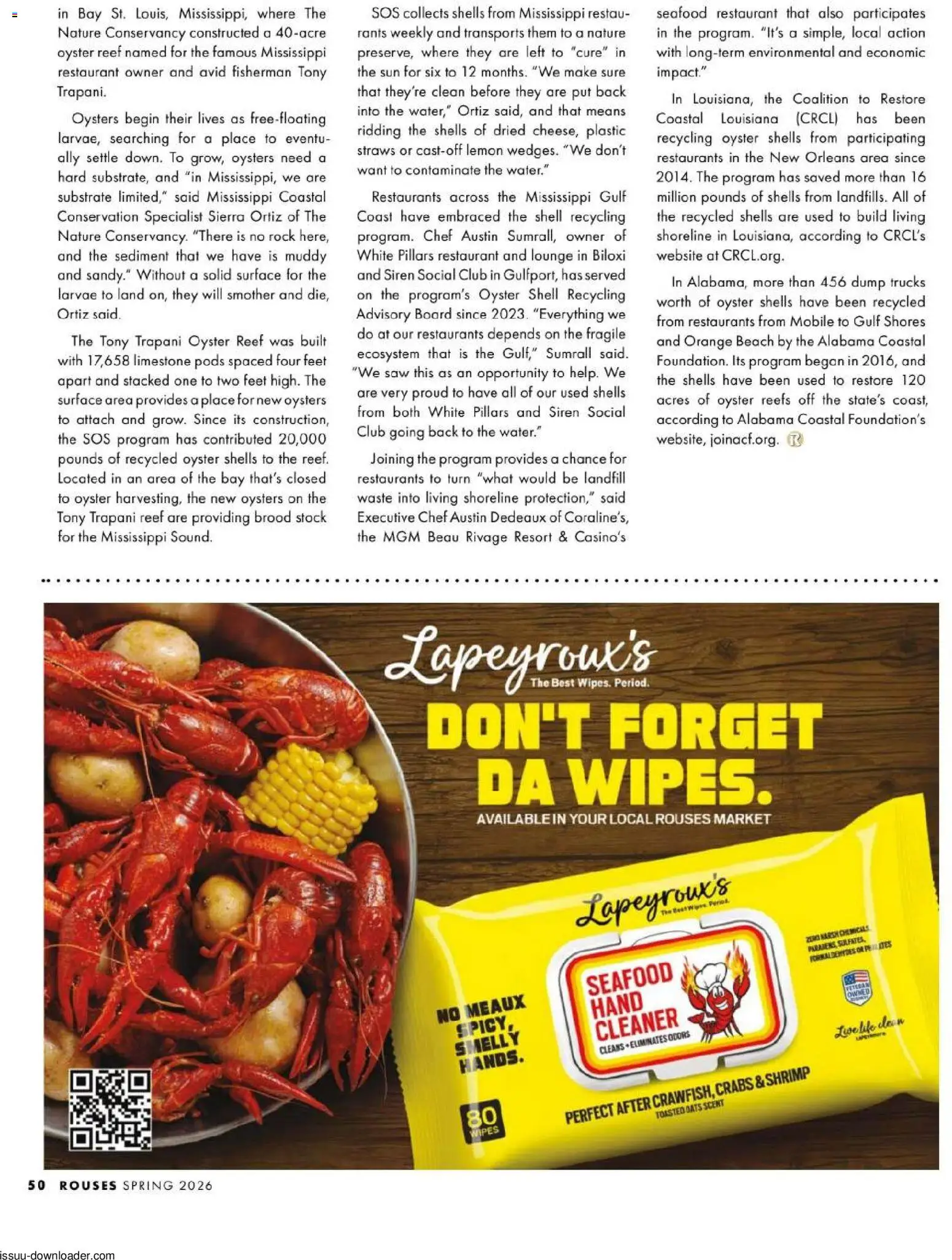 Rouses Magazine Spring 2026 - valid from 06.04.2026 | Page: 52 | Products: Saw, Seafood, Lemon