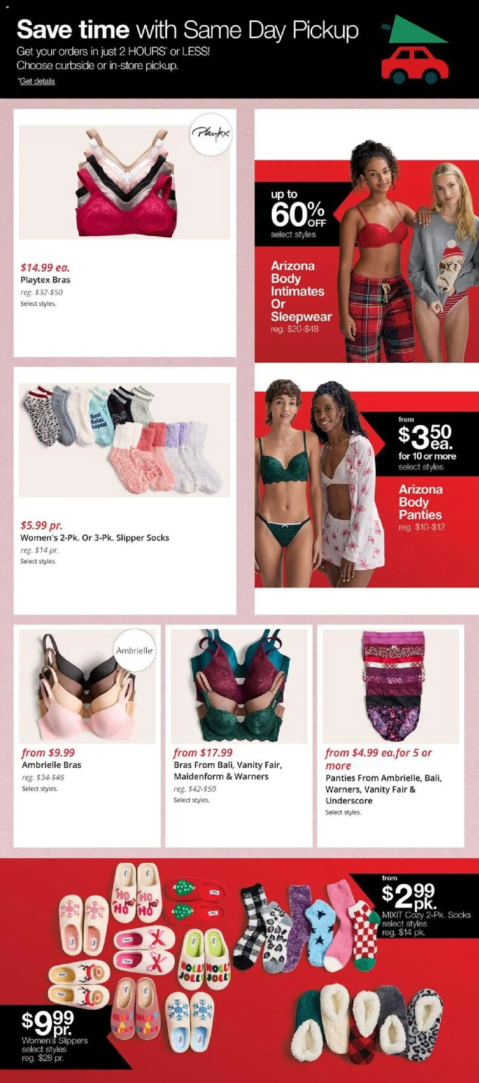 JCPenney Black Friday Women´s Deals - valid from 21.11.2025 | Page: 10 | Products: Panties, Socks, Slippers